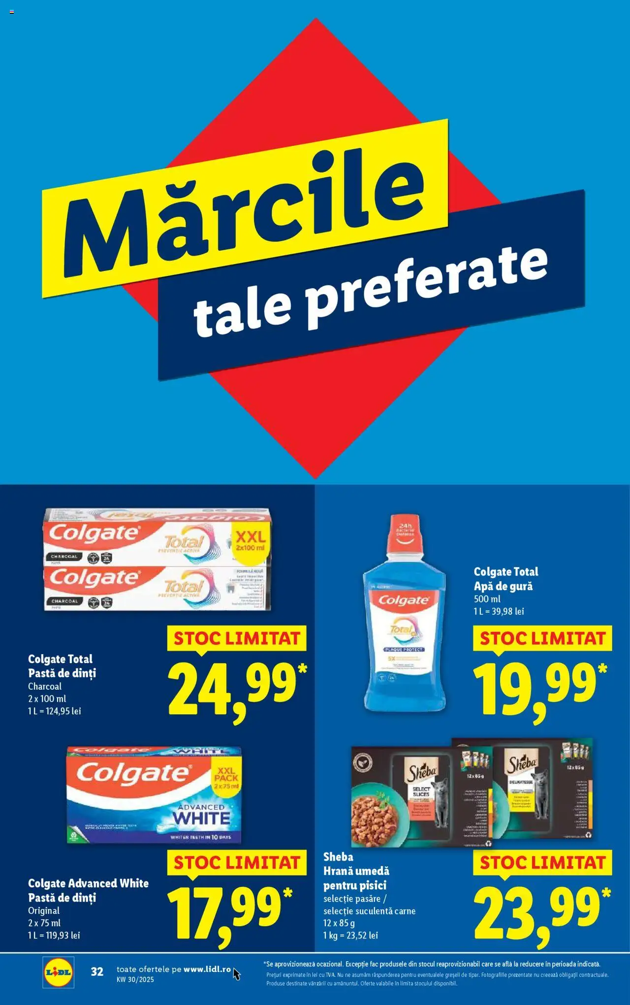 Catalog LIDL 21 - 26 Iulie 2025 | Pagina 32 | Produse: Pastă de dinți, Apă de gură, Apă
