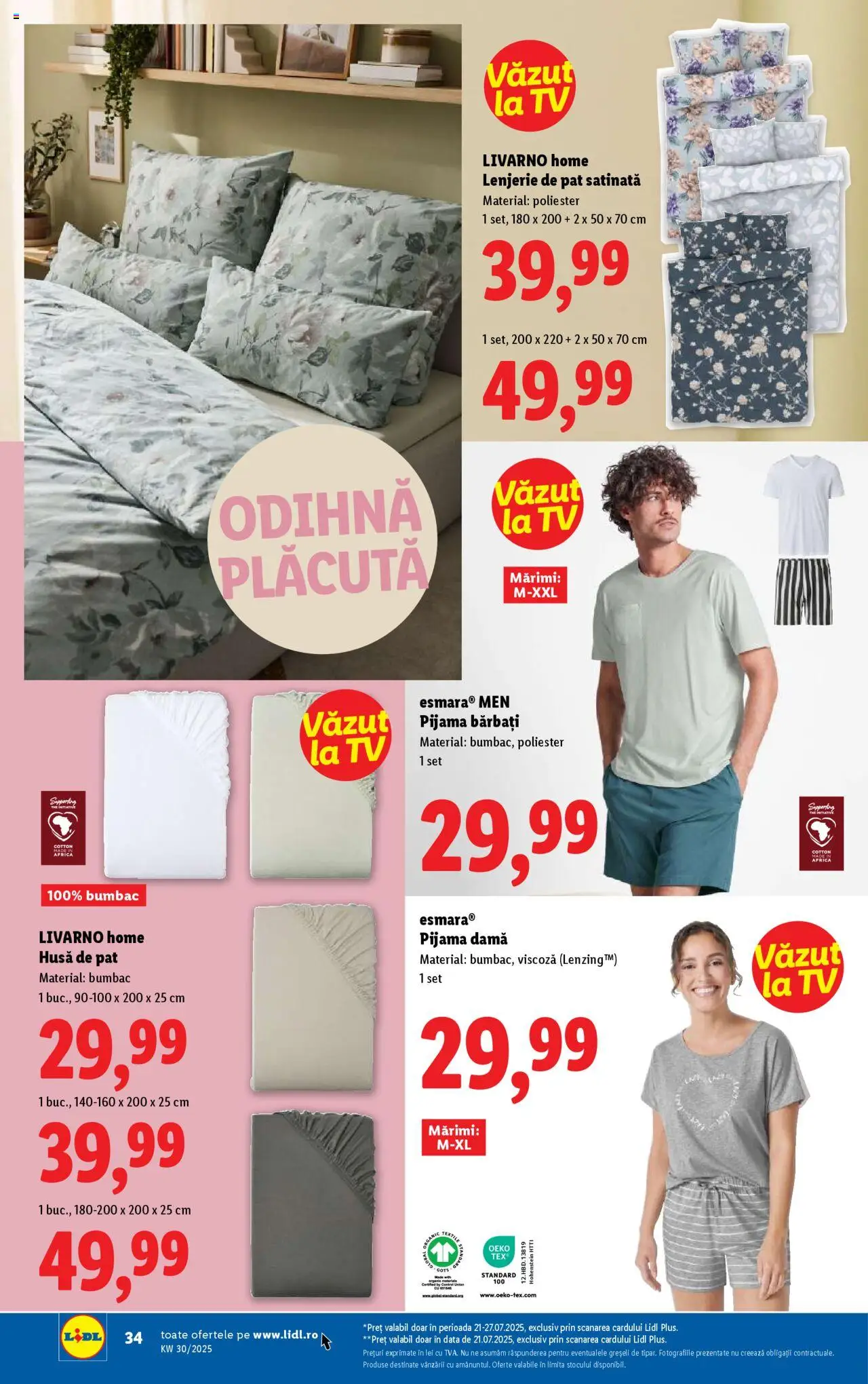 Catalog LIDL 21 - 26 Iulie 2025 | Pagina 34 | Produse: Pat, Lenjerie de pat