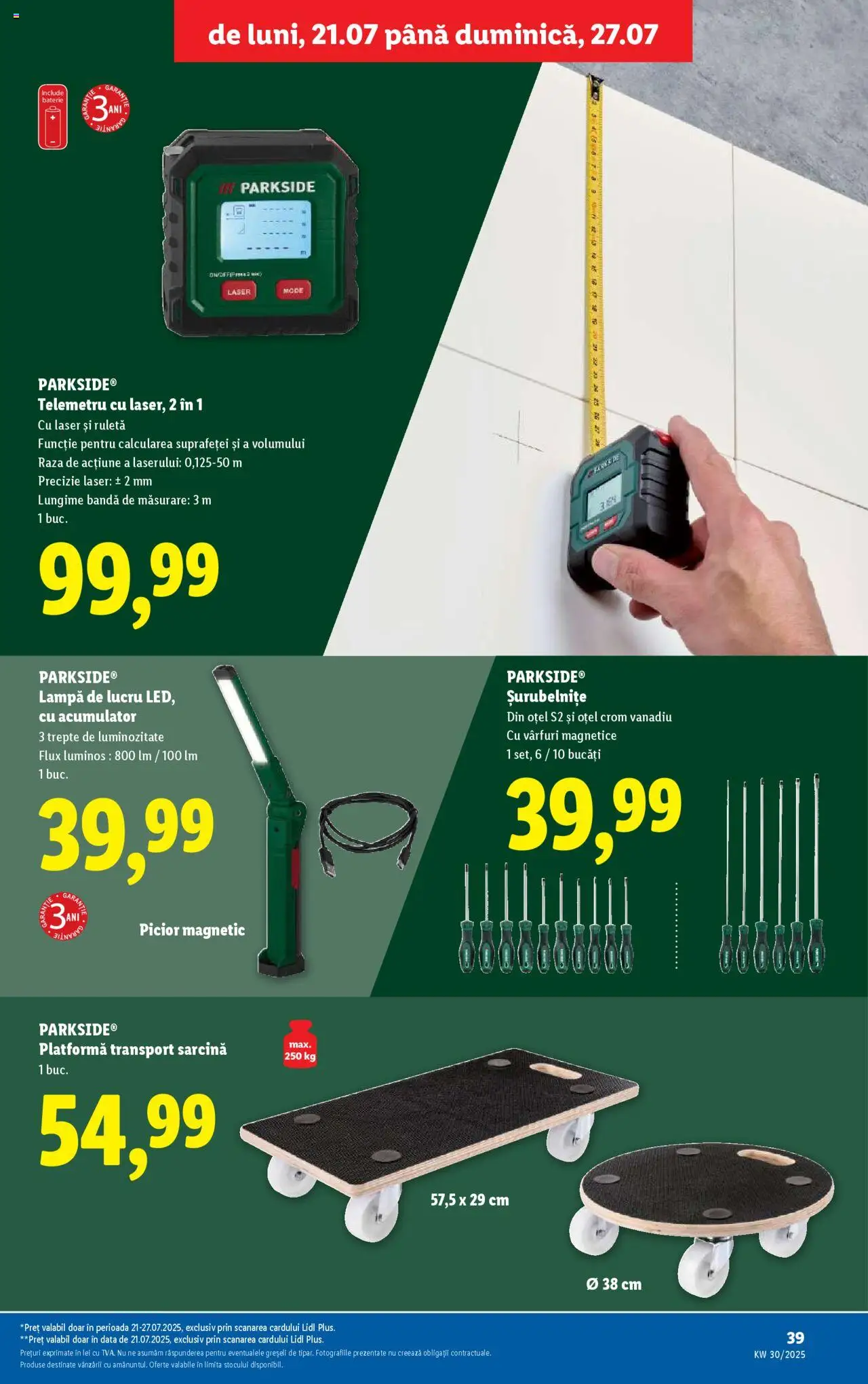 Catalog LIDL 21 - 26 Iulie 2025 | Pagina 39 | Produse: Telemetru, Baterie, Lampă
