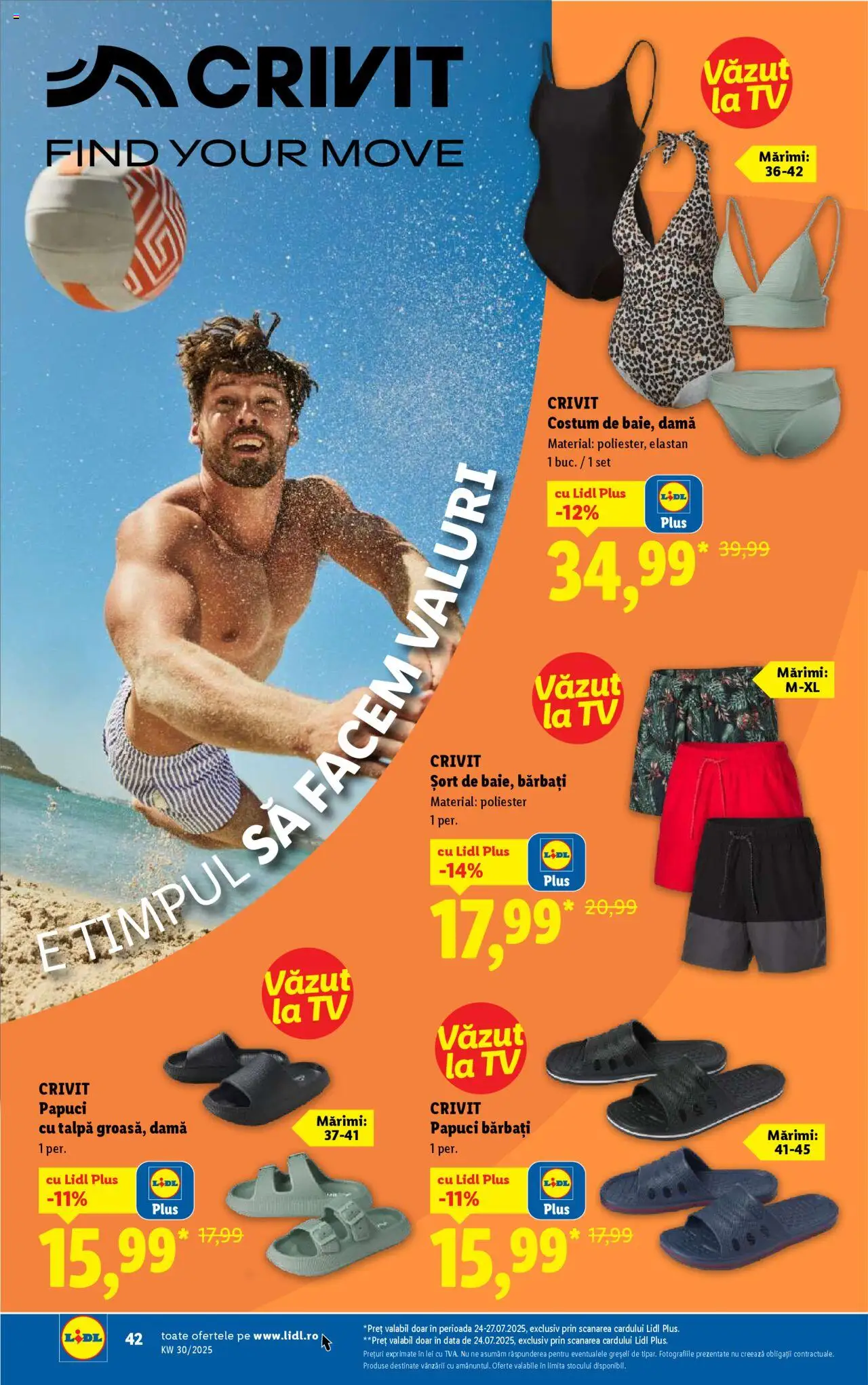 Catalog LIDL 21 - 26 Iulie 2025 | Pagina 42 | Produse: Șort, Costum, Papuci