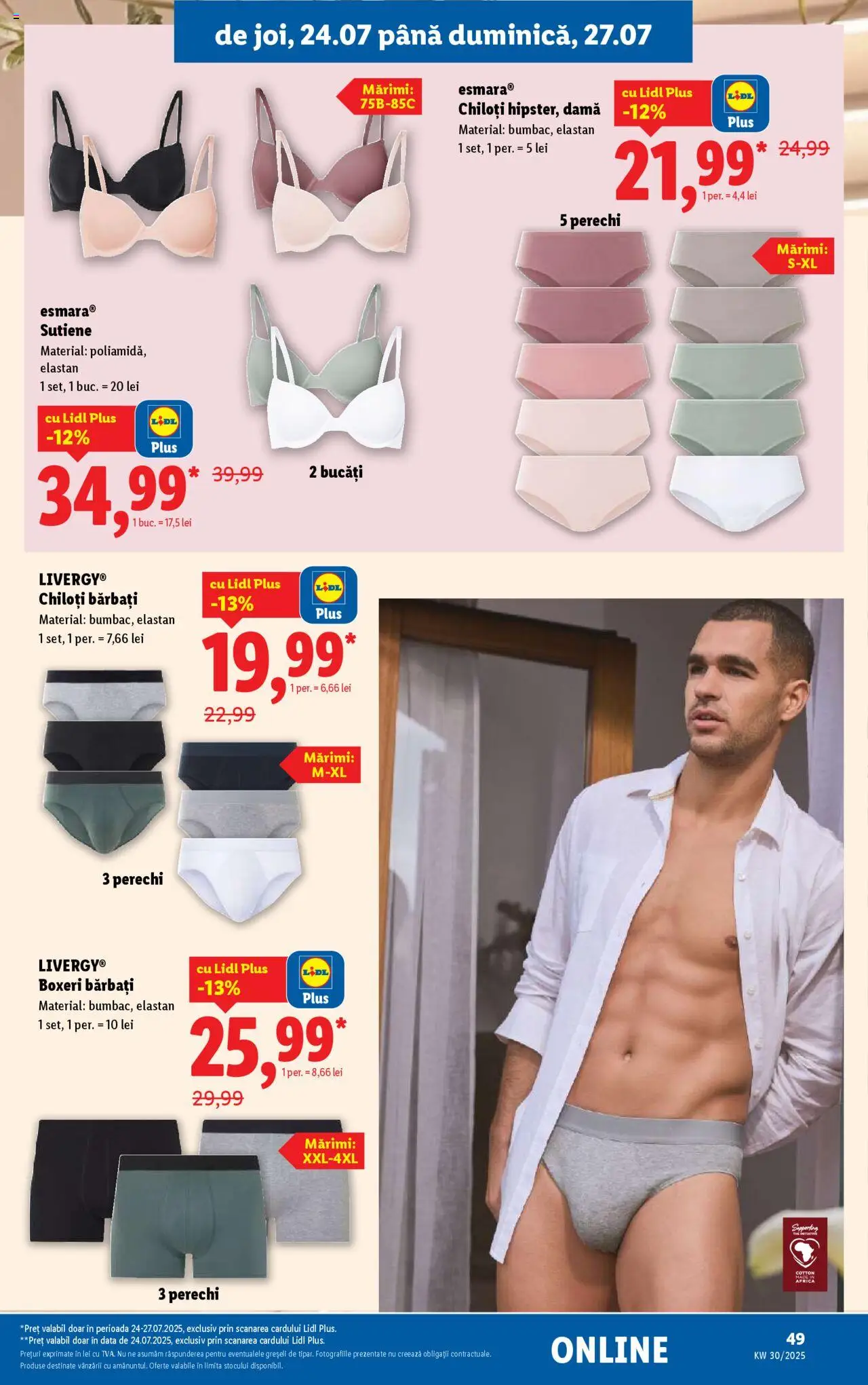 Catalog LIDL 21 - 26 Iulie 2025 | Pagina 49 | Produse: Chiloți, Boxeri