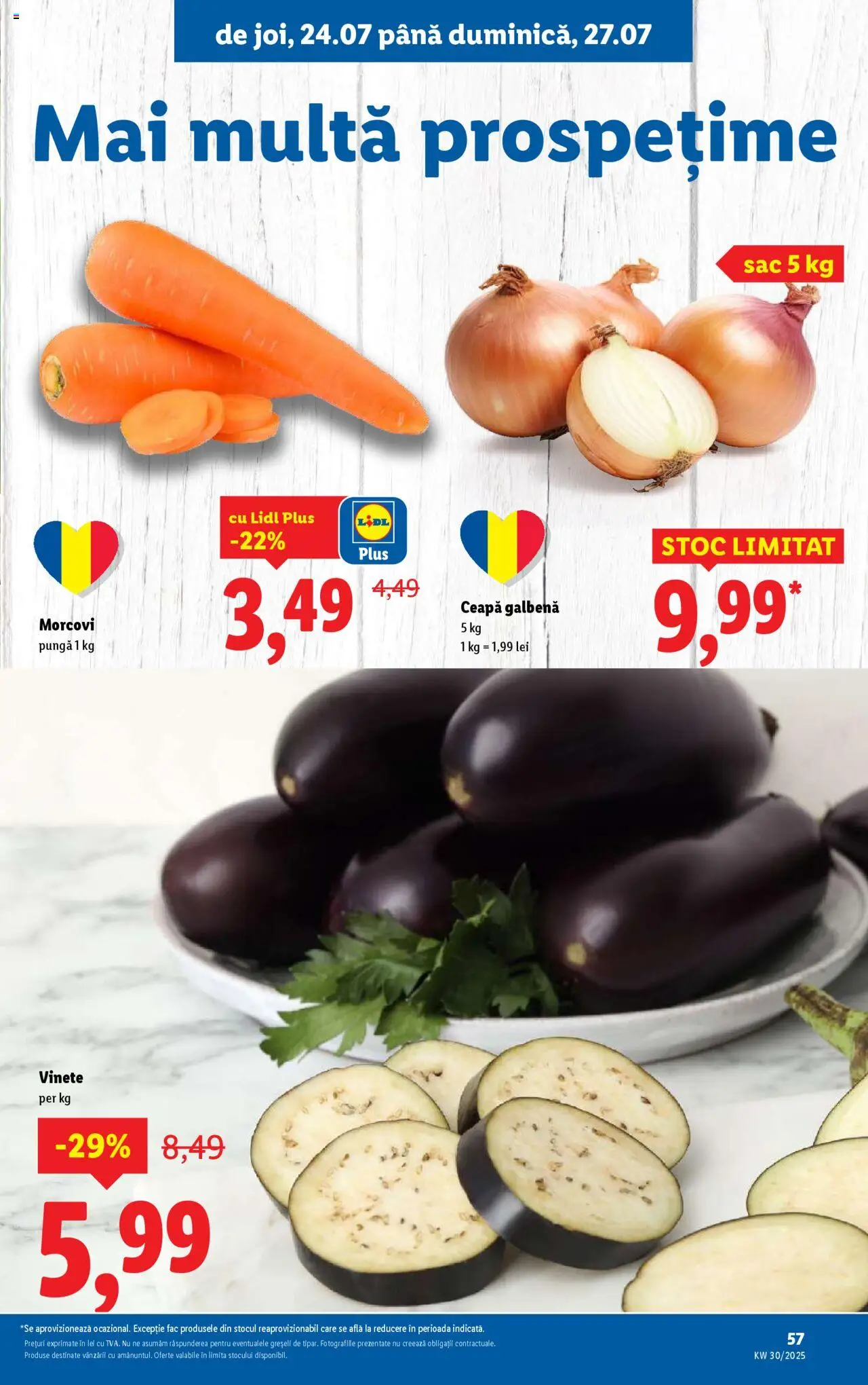 Catalog LIDL 21 - 26 Iulie 2025 | Pagina 57 | Produse: Pungă, Ceapă galbenă, Morcovi, Ceapă