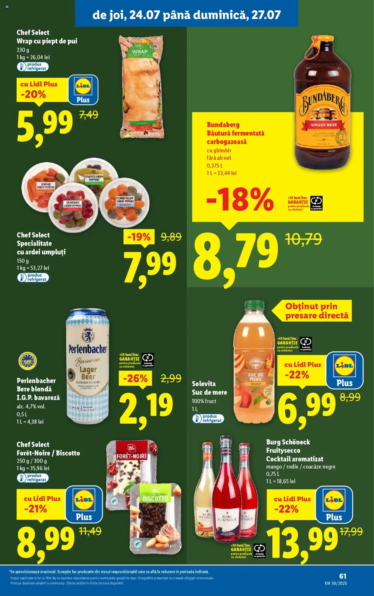Catalog LIDL 21 - 26 Iulie 2025 | Pagina 61 | Produse: Bere, Mere, Cocktail, Mango