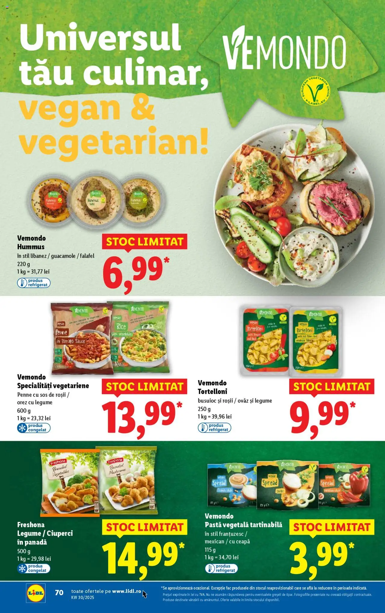 Catalog LIDL 21 - 26 Iulie 2025 | Pagina 70 | Produse: Ciuperci, Brokoli, Ceapă, Sos