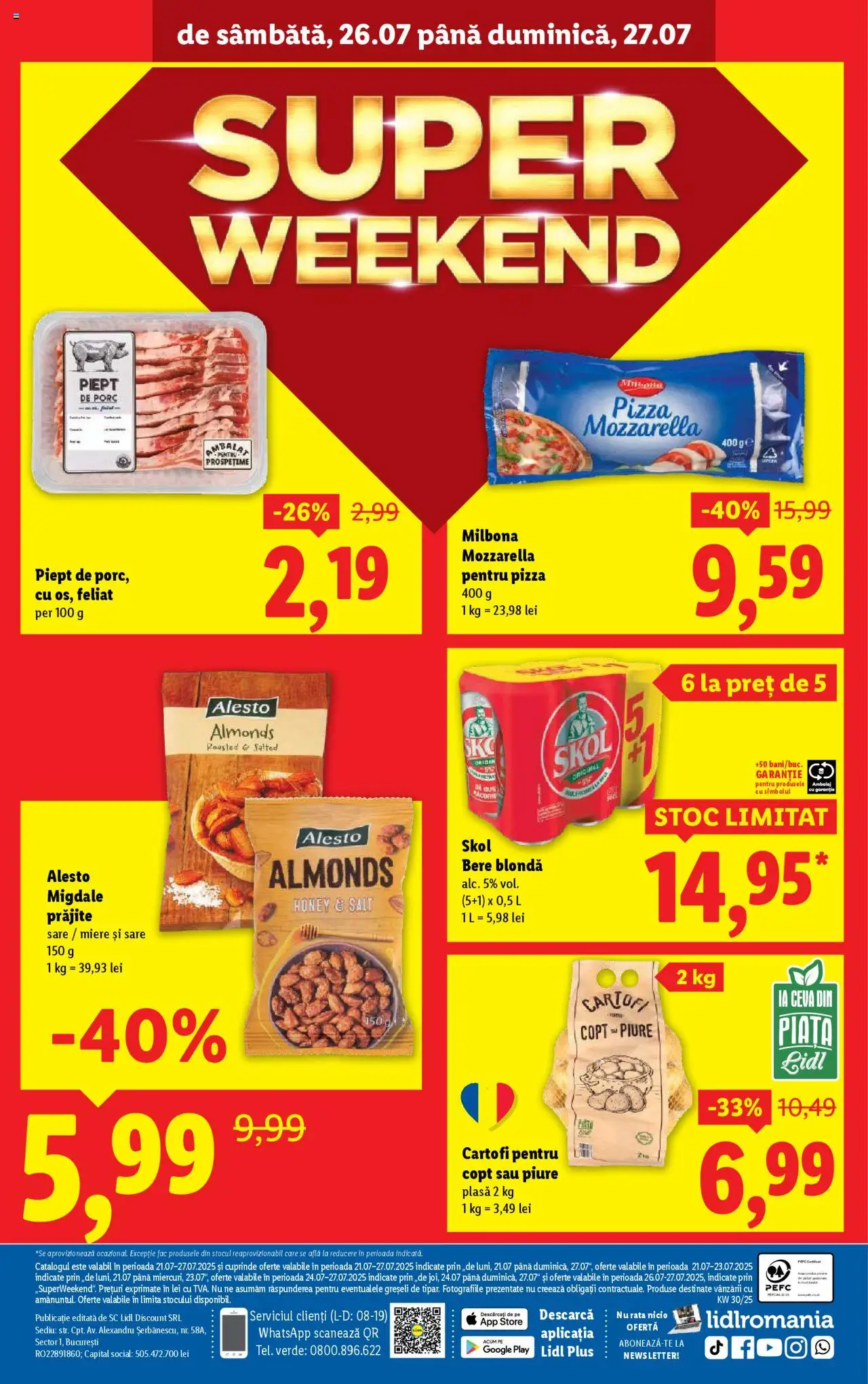 Catalog LIDL 21 - 26 Iulie 2025 | Pagina 74 | Produse: Migdale, Mozzarella, Bere, Sare