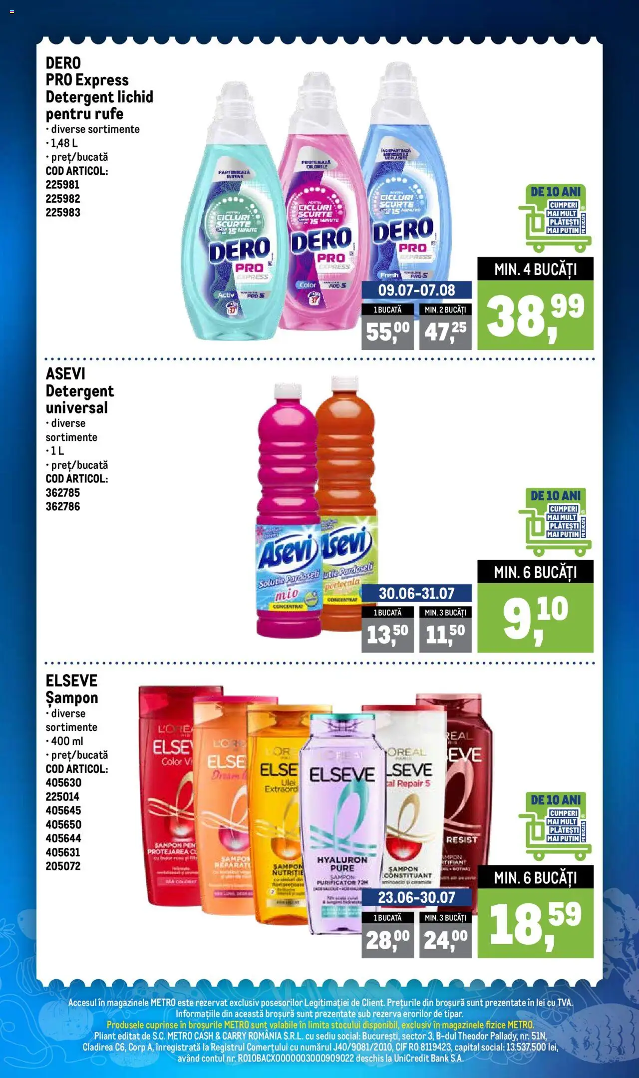 Catalog METRO 14 - 19 Iulie 2025 | Pagina 3 | Produse: Șampon, Ulei, Detergent