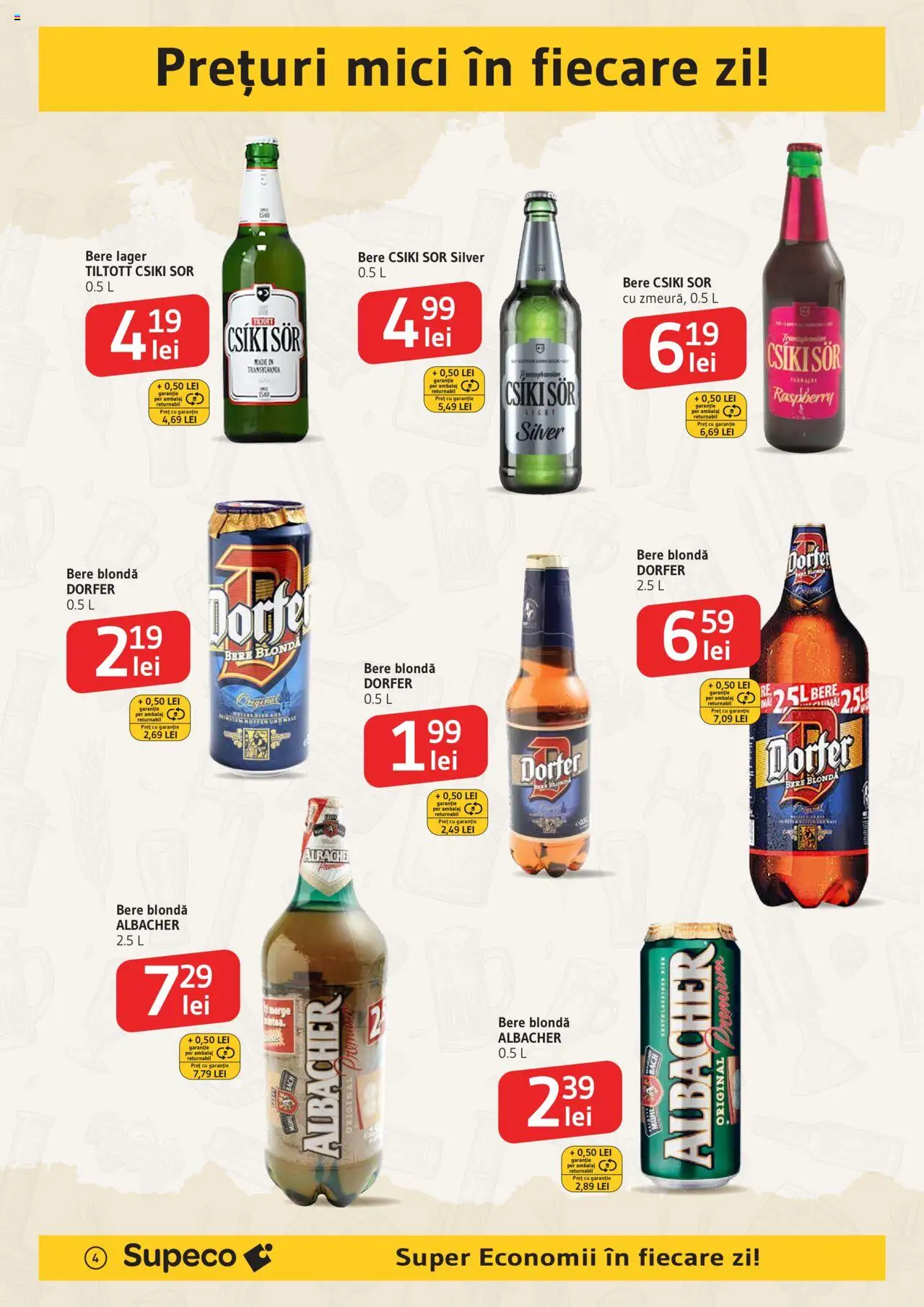 Catalog Supeco 17 - 29 Iulie 2025 | Pagina 4 | Produse: Mici, Bere