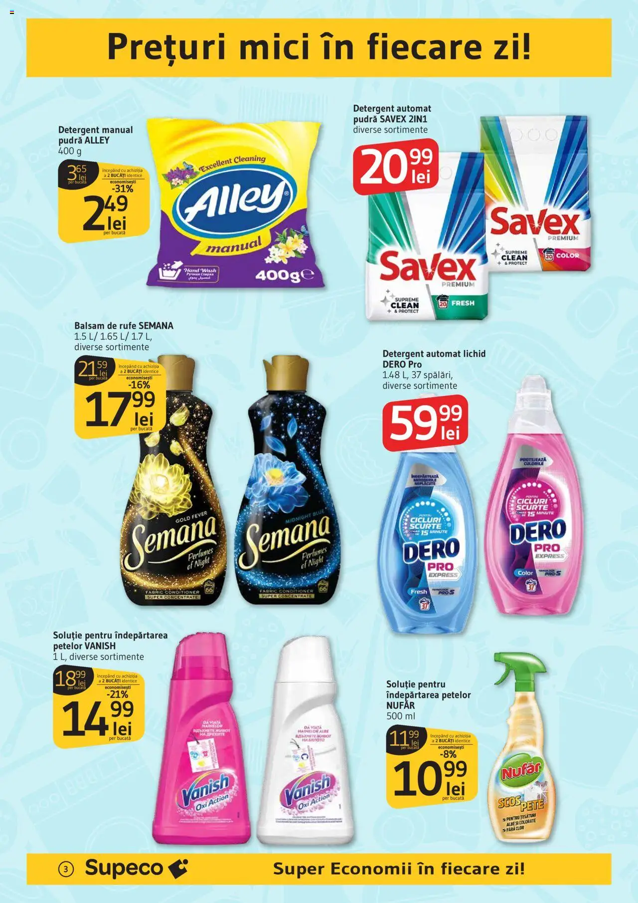 Catalog Supeco 17 - 29 Iulie 2025 | Pagina 3 | Produse: Kedi Ödül Oyuncakları, Detergent, Balsam de rufe, Îndepărtarea petelor