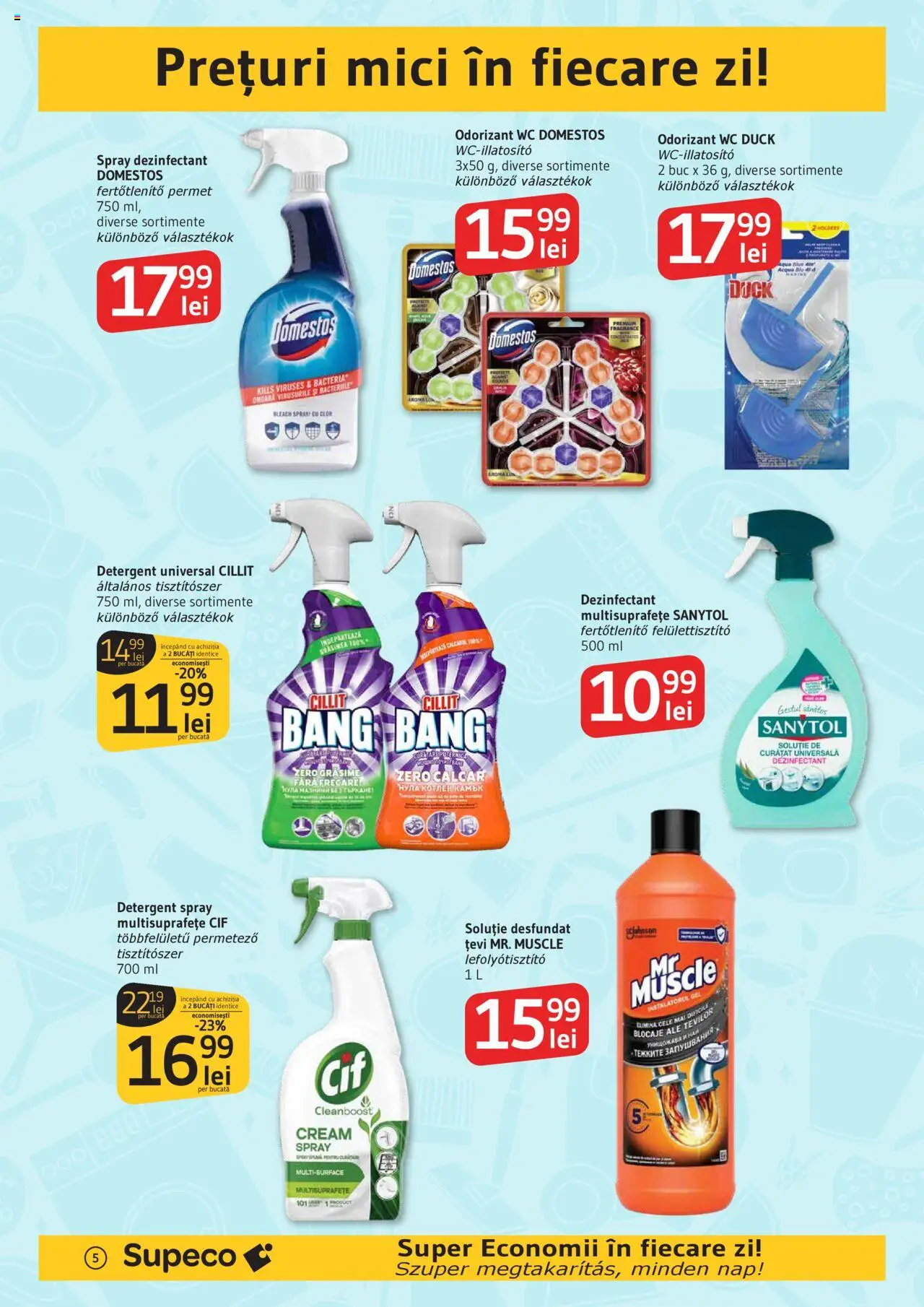 Catalog Supeco 17 - 29 Iulie 2025 | Pagina 5 | Produse: Usb, Mici, Detergent, Spray dezinfectant