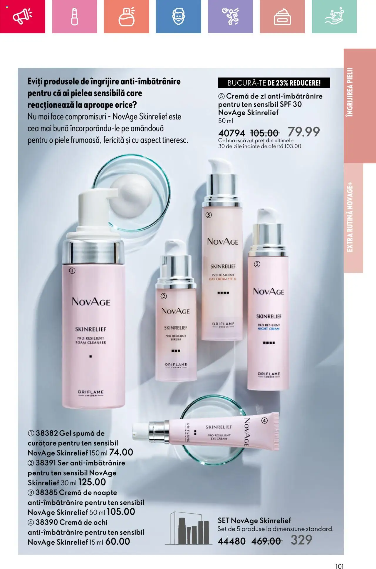 Catalog Oriflame 20 August - 8 Septembrie 2025 | Pagina 101 | Produse: Serum, Cremă de zi, Cremă de noapte, Cremă