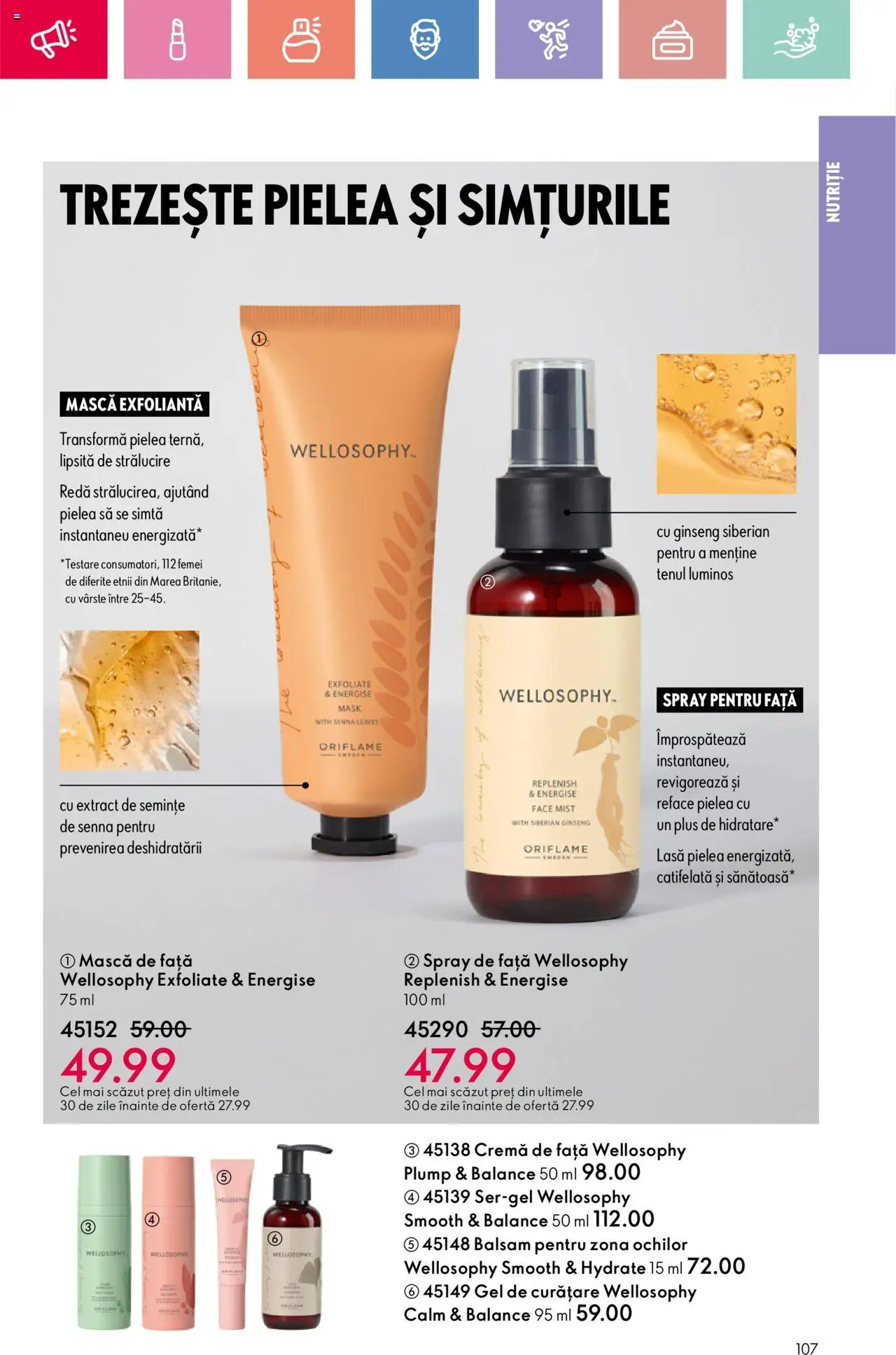 Catalog Oriflame 20 August - 8 Septembrie 2025 | Pagina 107 | Produse: Gel de curățare, Semințe, Balsam, Cremă