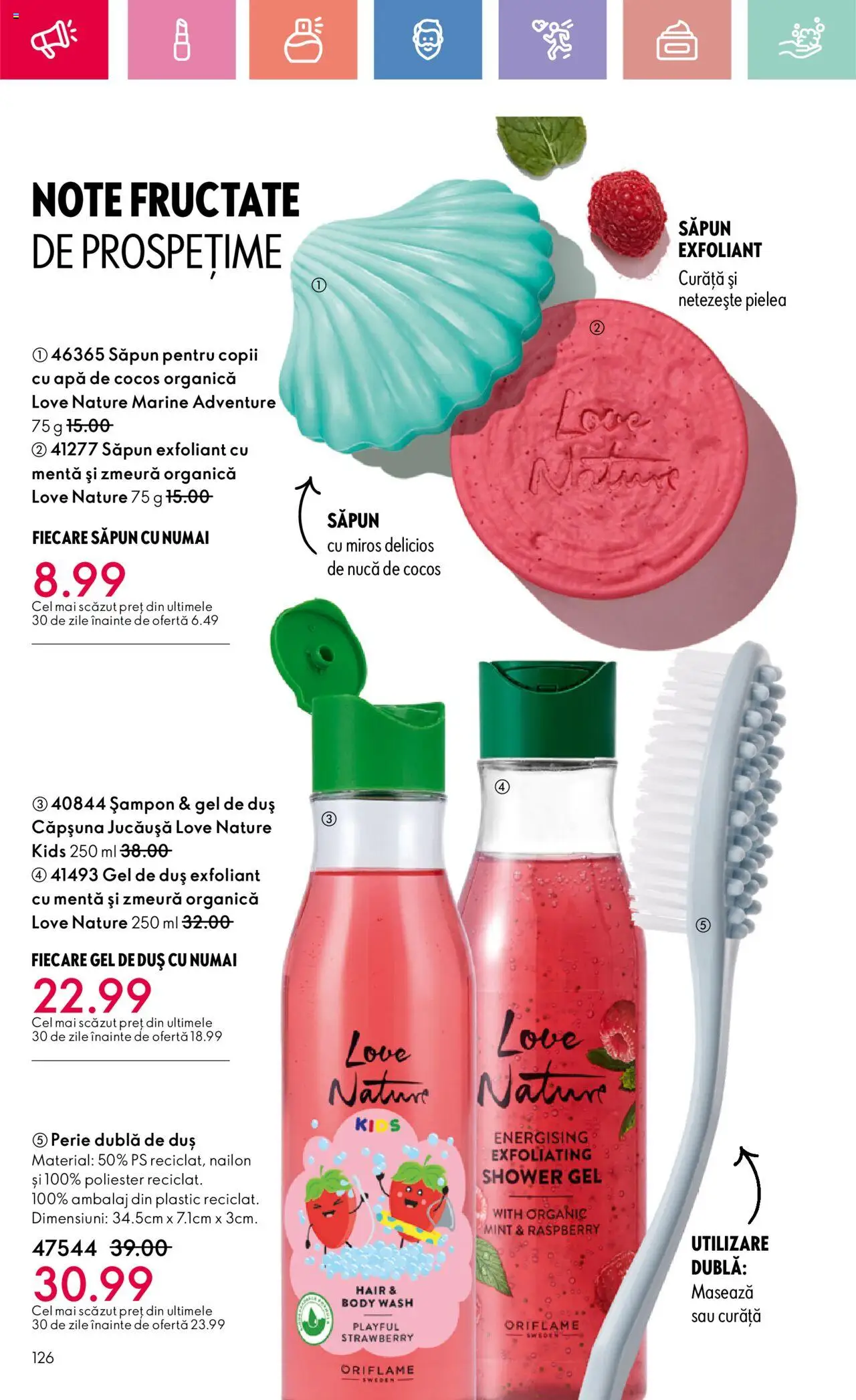 Catalog Oriflame 20 August - 8 Septembrie 2025 | Pagina 126 | Produse: Zmeură, Body, Duș, Săpun