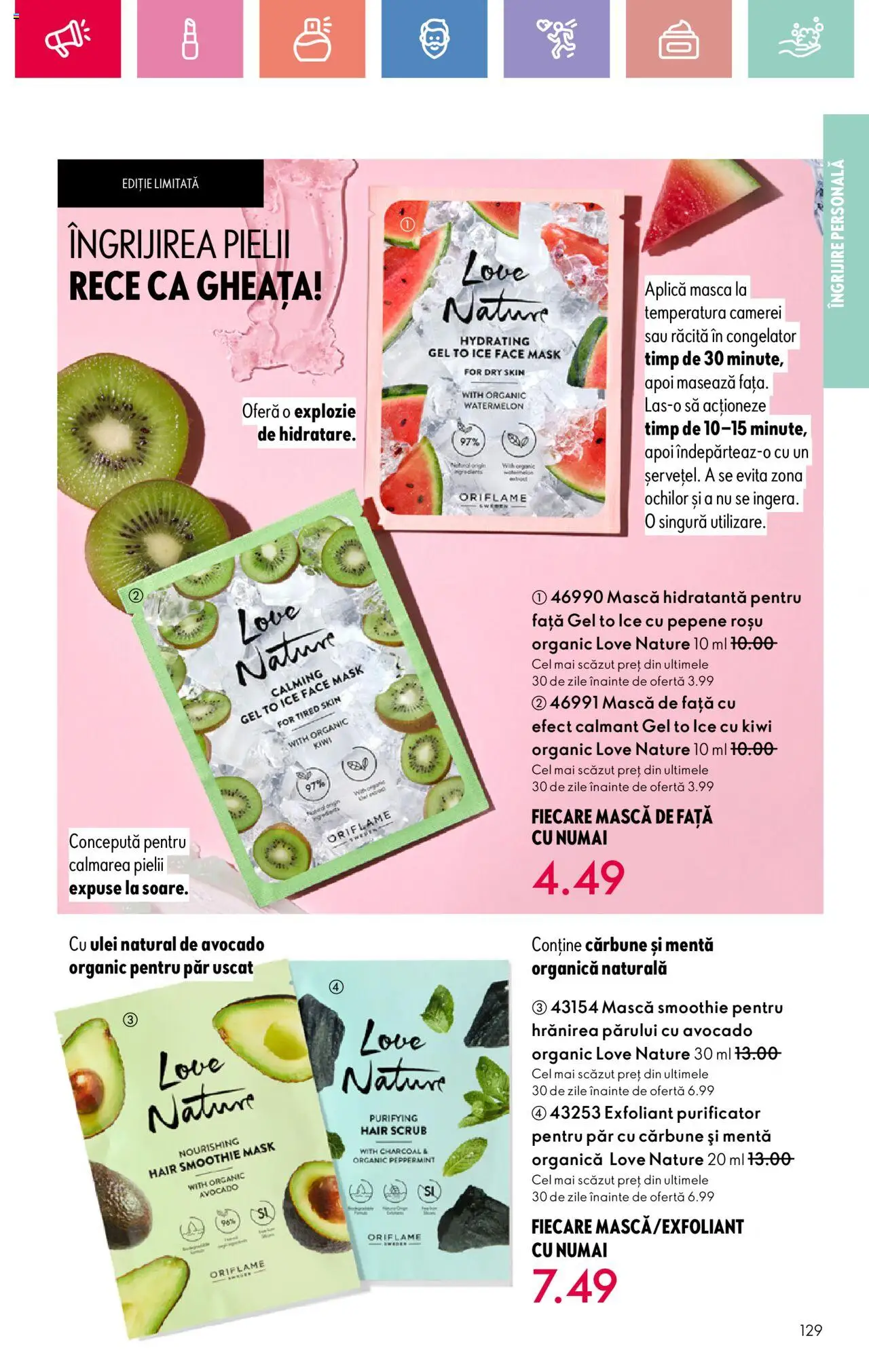 Catalog Oriflame 20 August - 8 Septembrie 2025 | Pagina 129 | Produse: Exfoliant, Scrub, Avocado, Smoothie