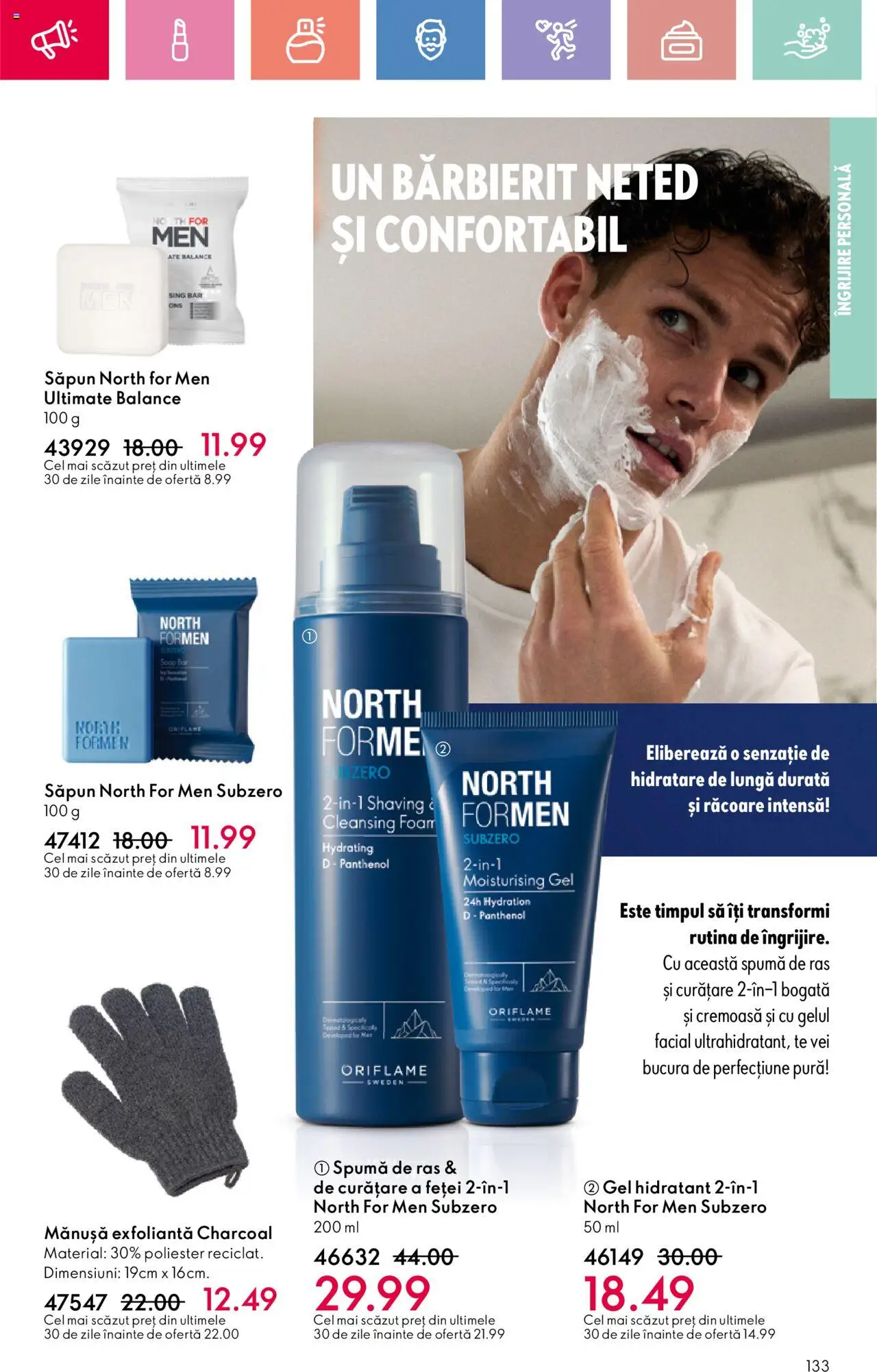 Catalog Oriflame 20 August - 8 Septembrie 2025 | Pagina 133 | Produse: Spumă de ras, Săpun