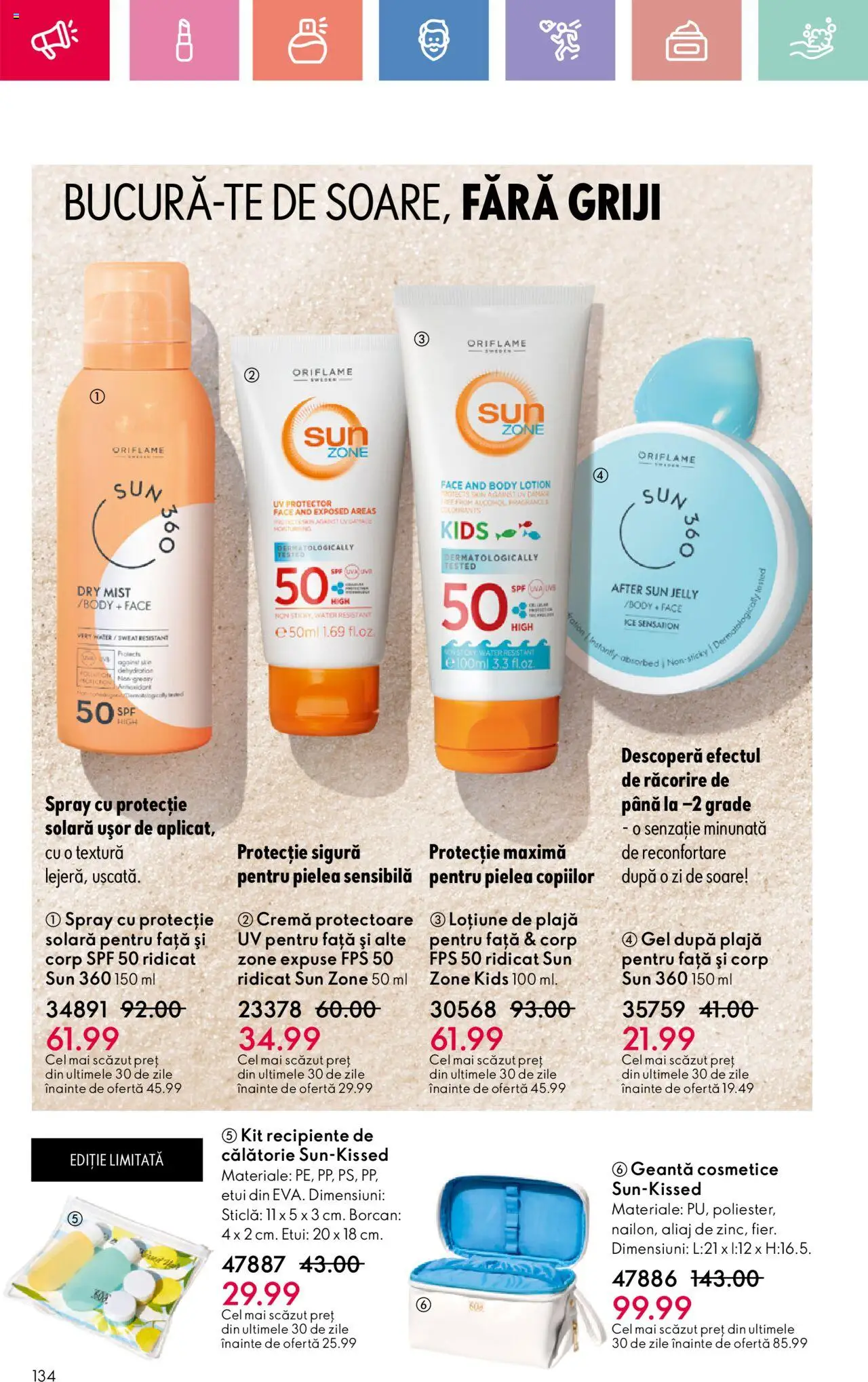 Catalog Oriflame 20 August - 8 Septembrie 2025 | Pagina 134 | Produse: Geantă, Body, Recipiente, Cremă