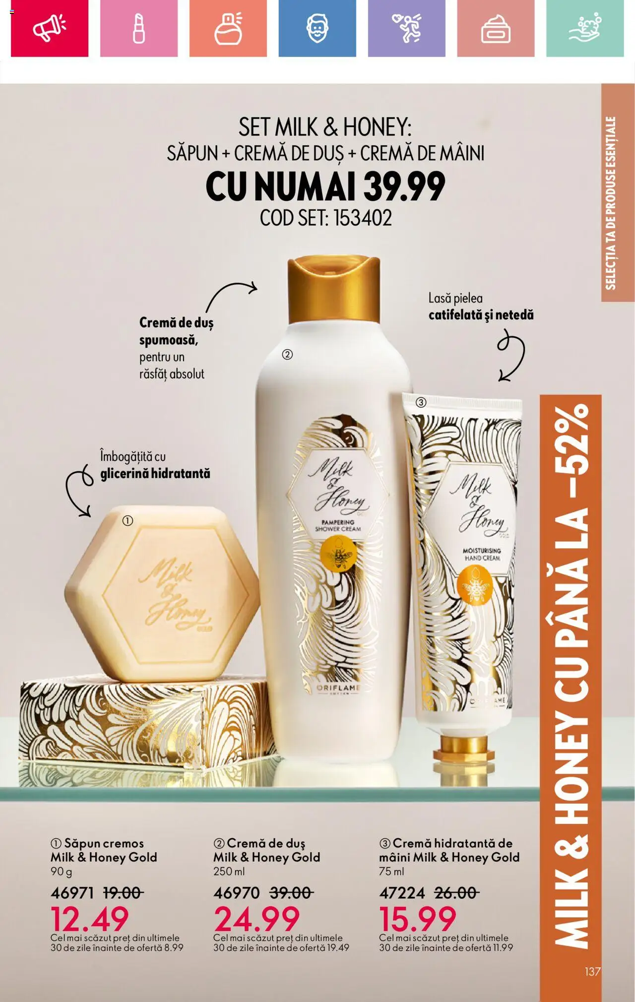Catalog Oriflame 20 August - 8 Septembrie 2025 | Pagina 137 | Produse: Arapsaçı, Duș, Cremă, Săpun