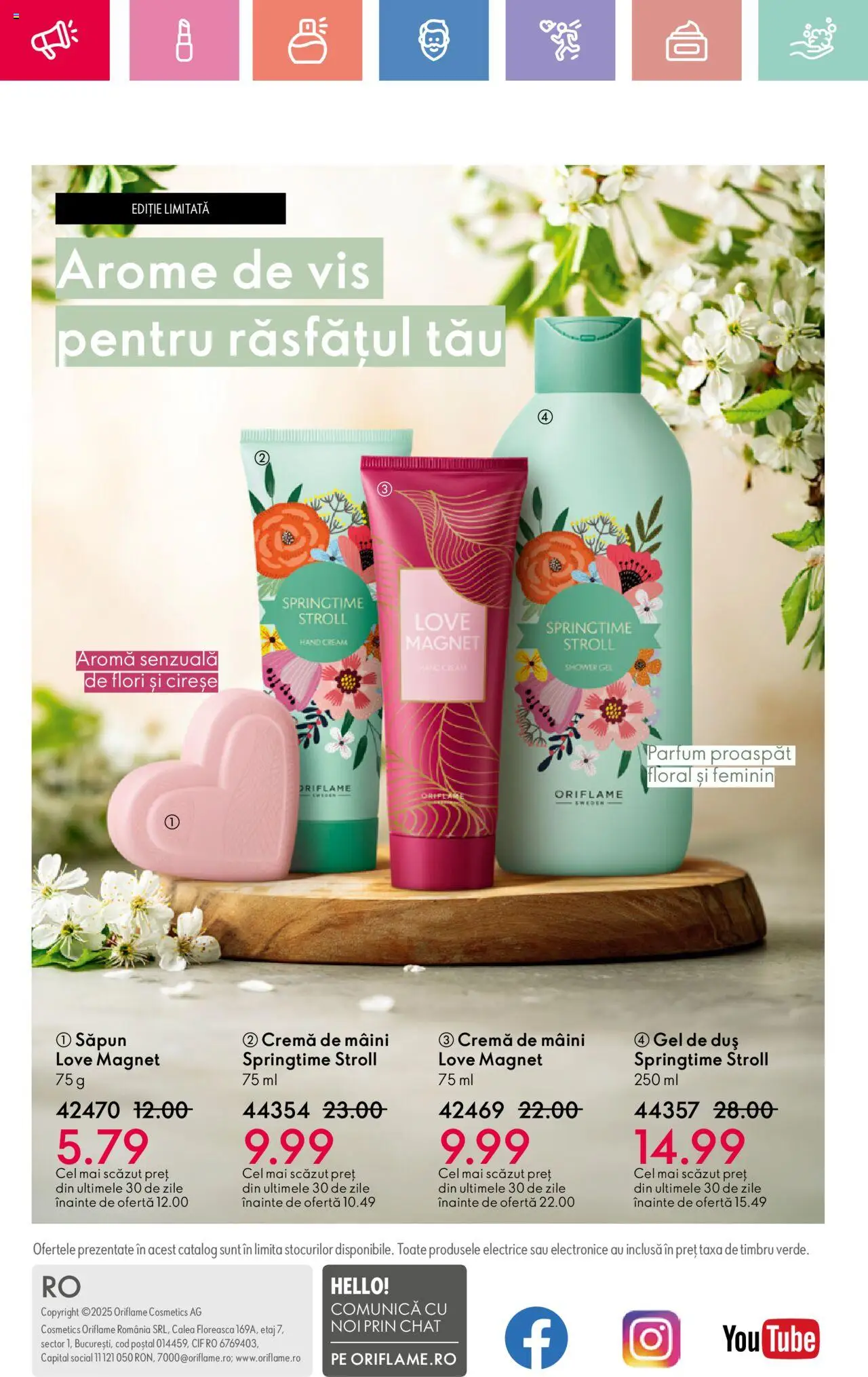 Catalog Oriflame 20 August - 8 Septembrie 2025 | Pagina 148 | Produse: Duș, Săpun, Gel de duș, Cireșe
