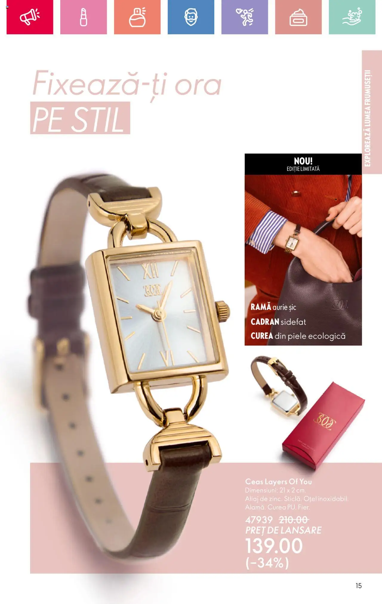 Catalog Oriflame 20 August - 8 Septembrie 2025 | Pagina 15 | Produse: Curea, Ceas