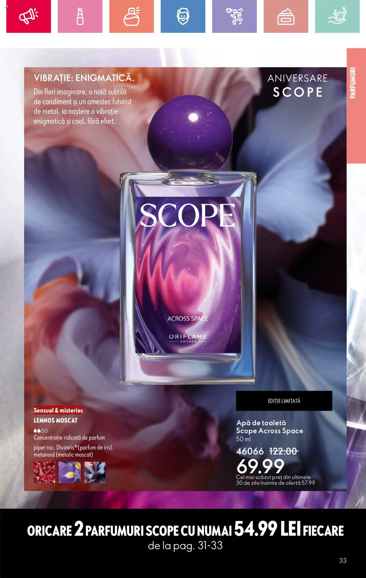 Catalog Oriflame 20 August - 8 Septembrie 2025 | Pagina 33 | Produse: Toaletă, Parfum, Apă de toaletă, Piper