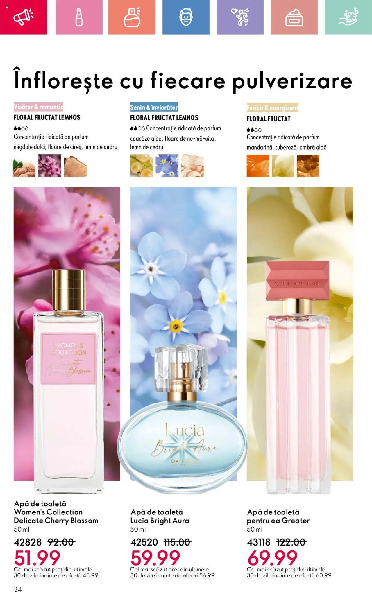Catalog Oriflame 20 August - 8 Septembrie 2025 | Pagina 34 | Produse: Toaletă, Parfum, Apă de toaletă, Apă