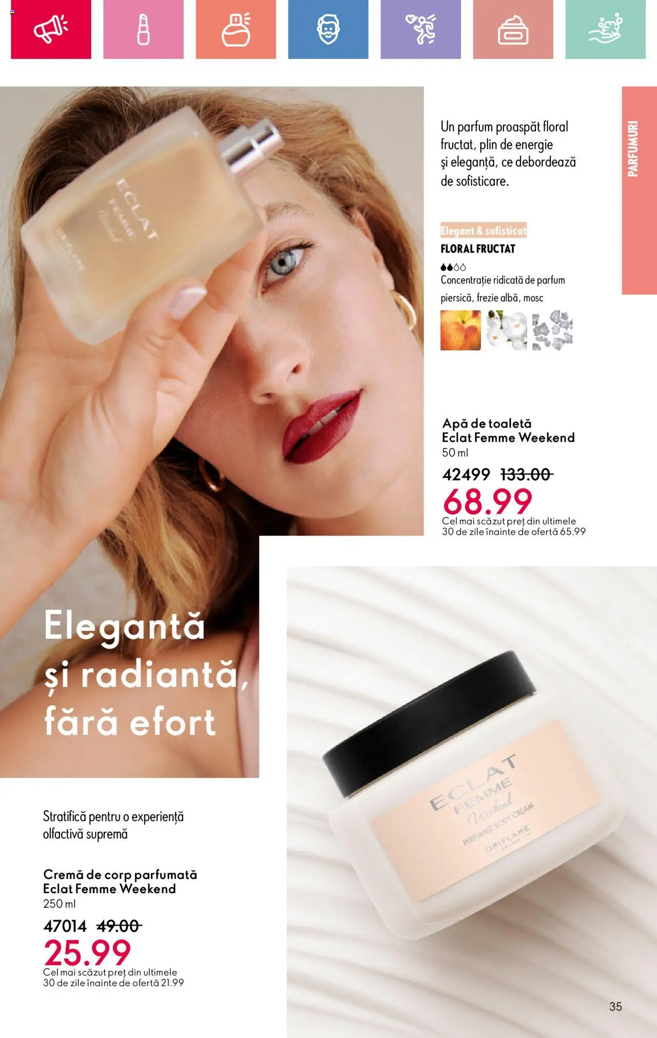 Catalog Oriflame 20 August - 8 Septembrie 2025 | Pagina 35 | Produse: Toaletă, Apă de toaletă, Cremă de corp, Apă