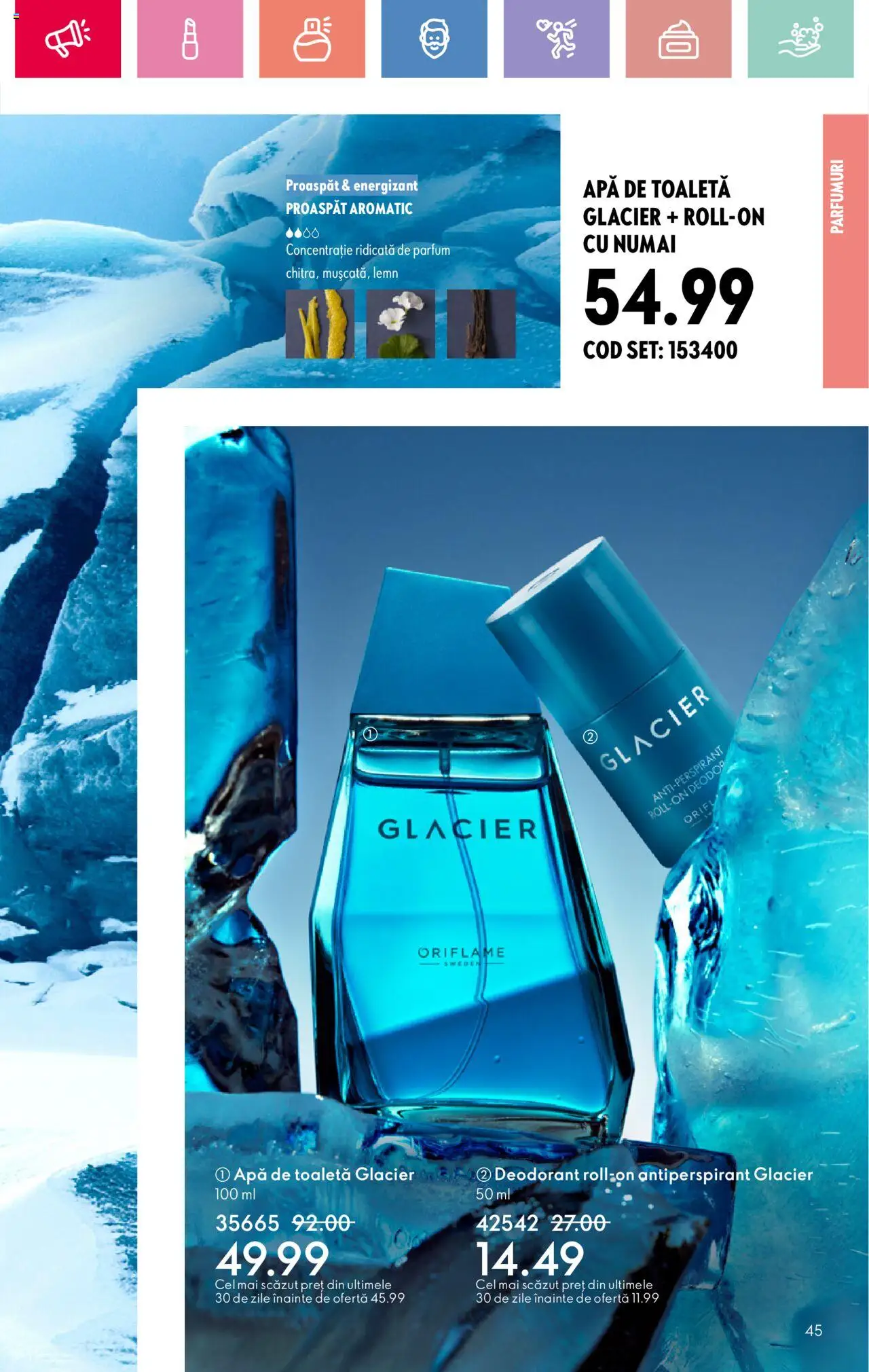 Catalog Oriflame 20 August - 8 Septembrie 2025 | Pagina 45 | Produse: Toaletă, Apă de toaletă, Deodorant, Apă