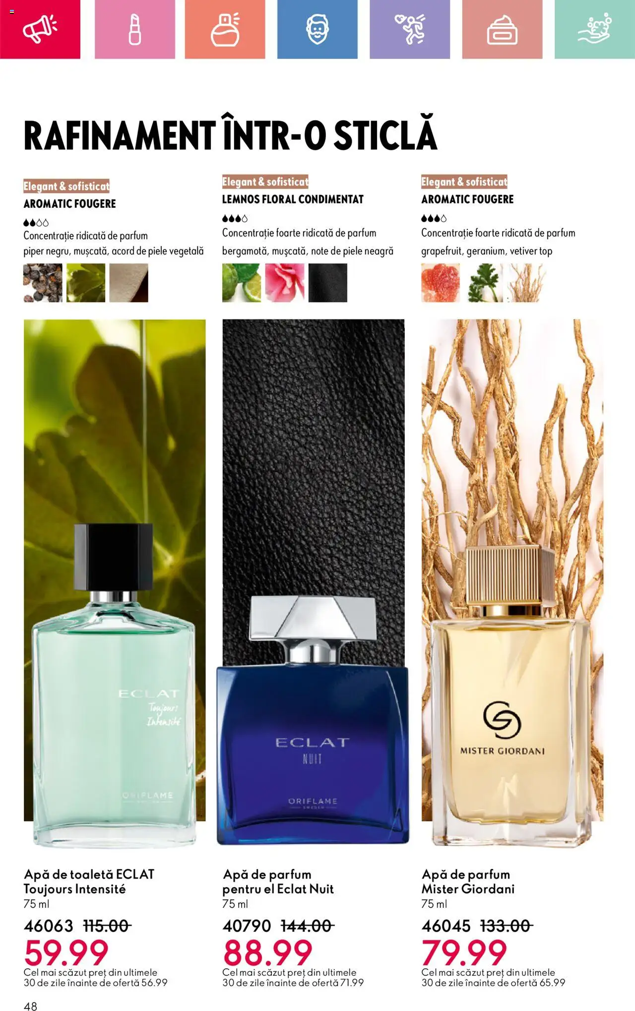 Catalog Oriflame 20 August - 8 Septembrie 2025 | Pagina 48 | Produse: Apă de parfum, Top, Apă de toaletă, Apă