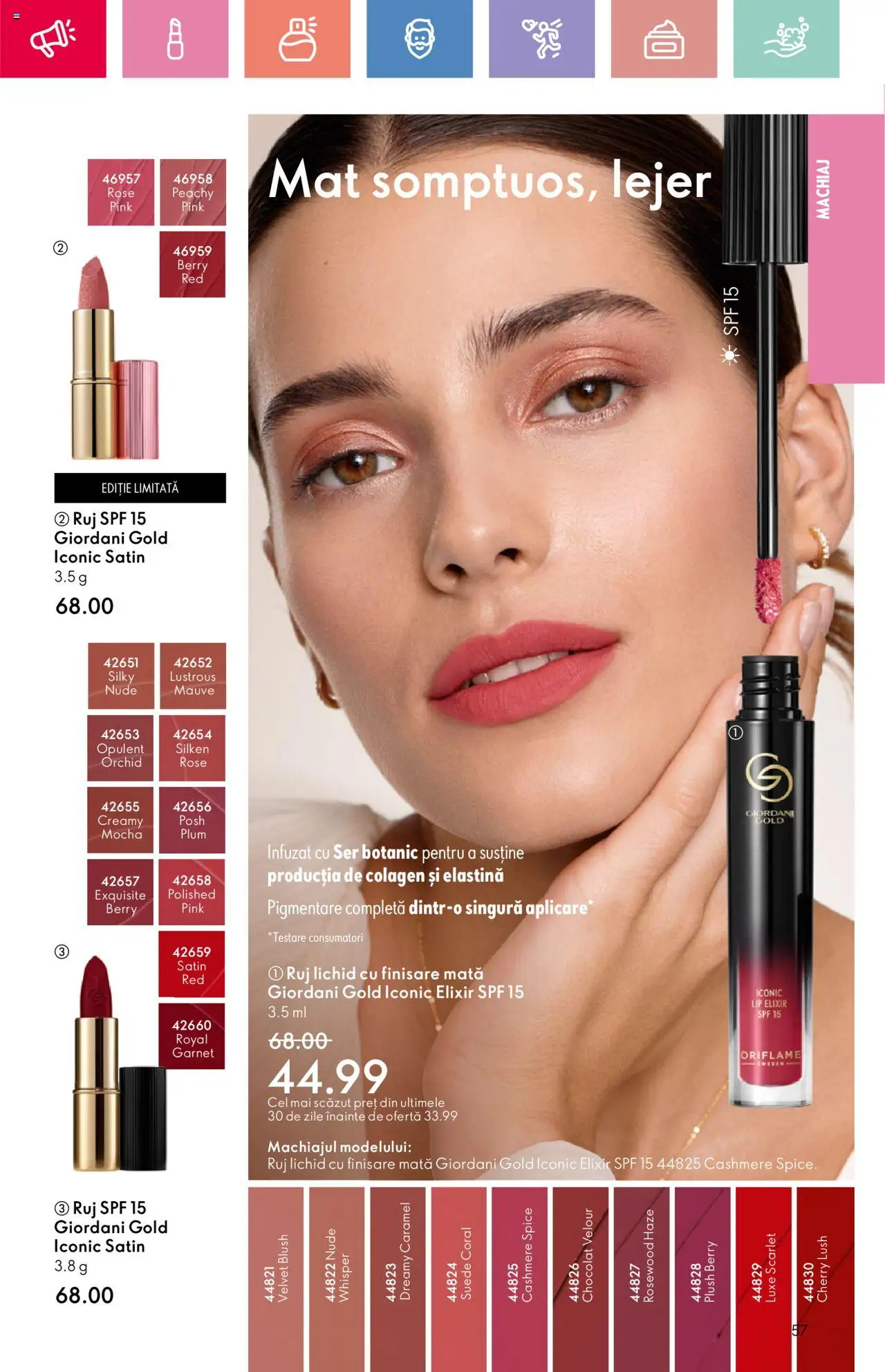 Catalog Oriflame 20 August - 8 Septembrie 2025 | Pagina 57 | Produse: Elixir, Machiaj, Blush, Ruj