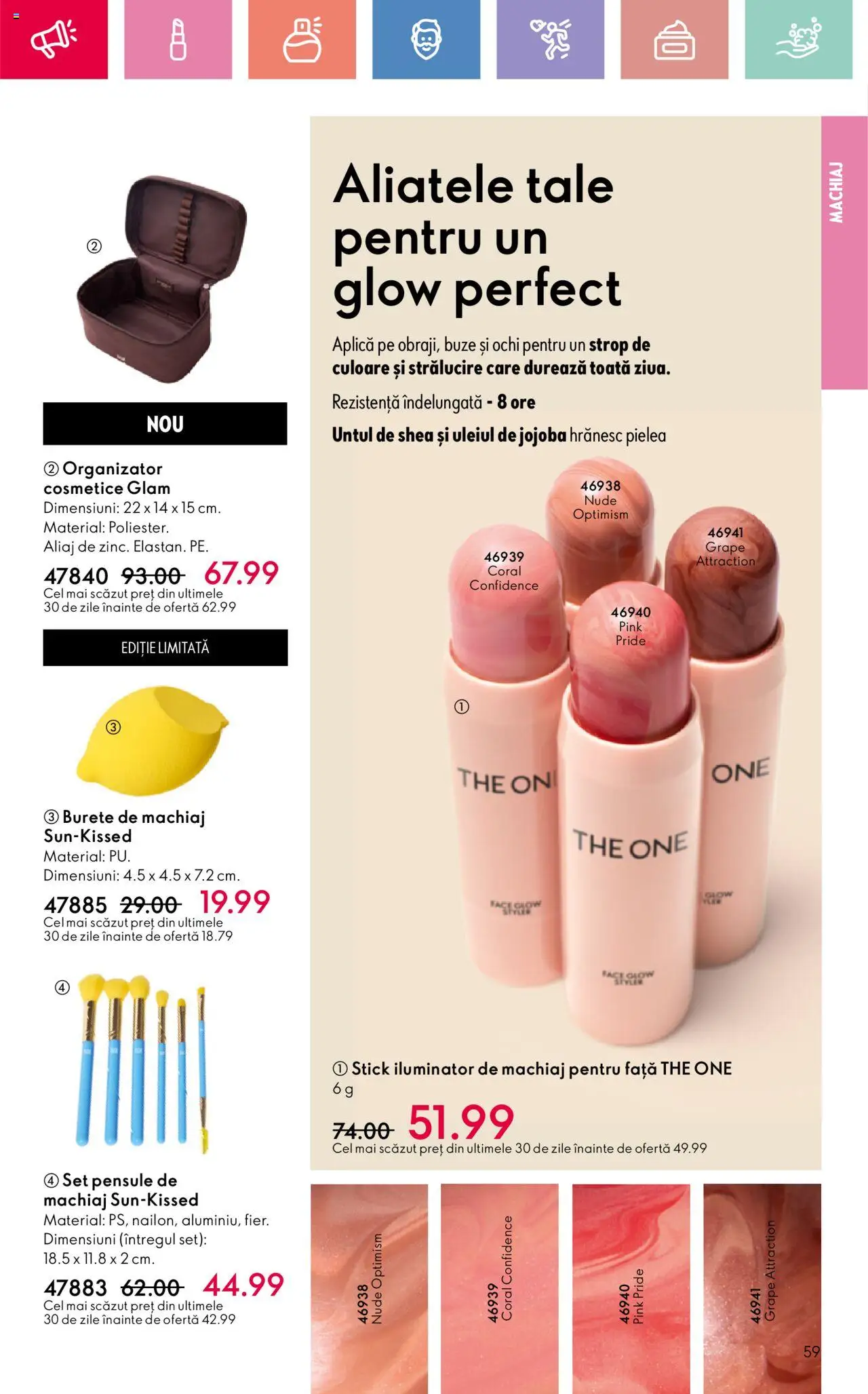 Catalog Oriflame 20 August - 8 Septembrie 2025 | Pagina 59 | Produse: Burete de machiaj, Machiaj, Iluminator, Burete