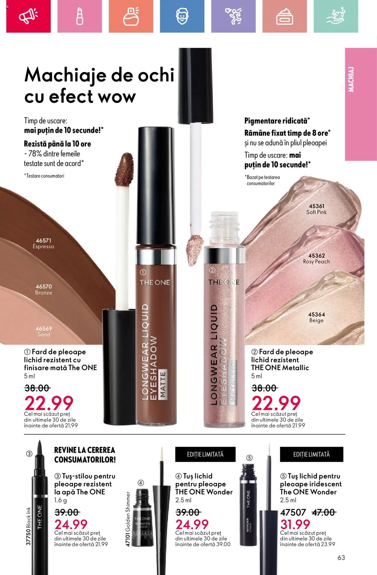 Catalog Oriflame 20 August - 8 Septembrie 2025 | Pagina 63 | Produse: Machiaj, Fard de pleoape, Apă