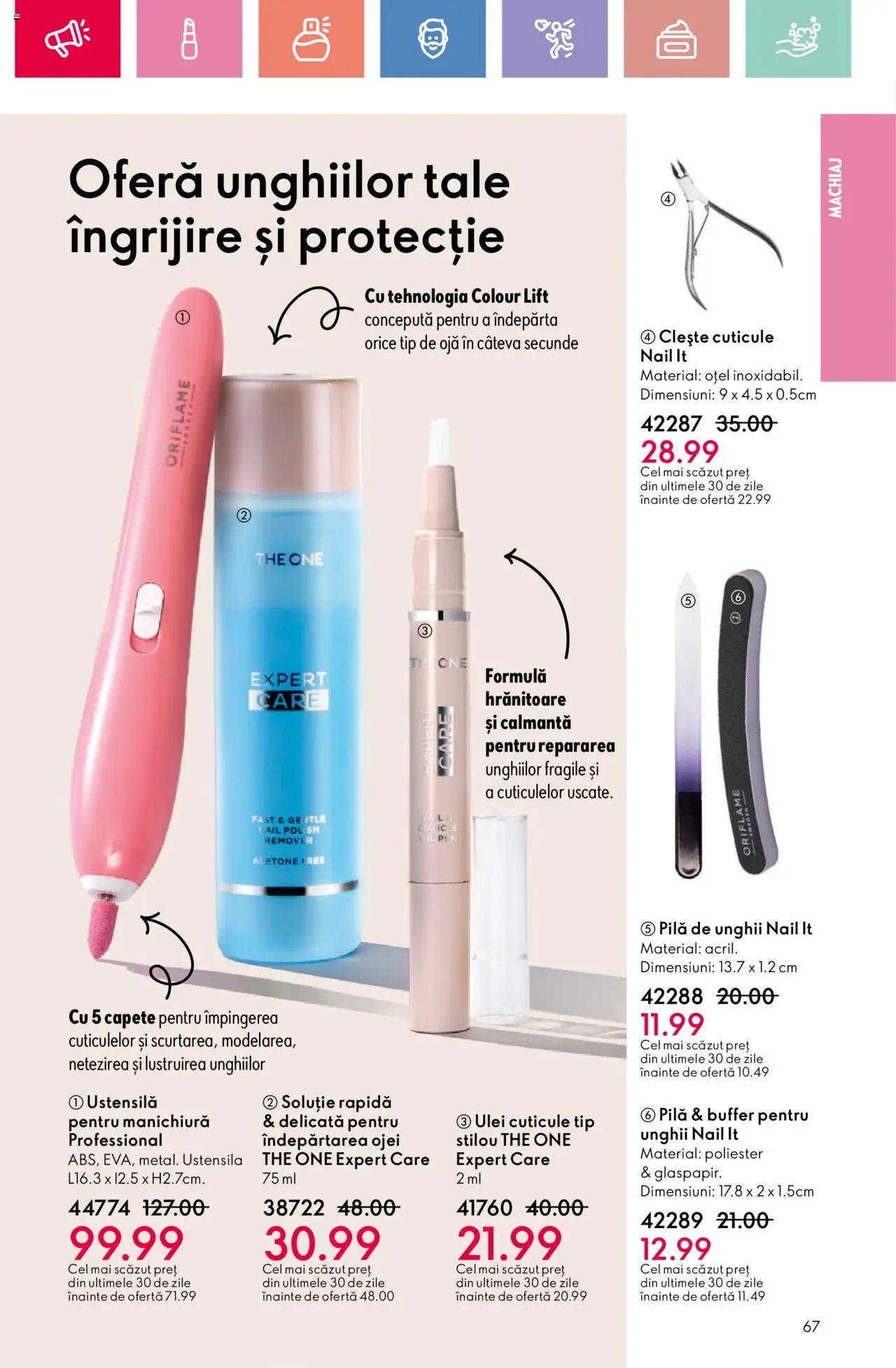 Catalog Oriflame 20 August - 8 Septembrie 2025 | Pagina 67 | Produse: Clește, Machiaj, Ulei, Ojă