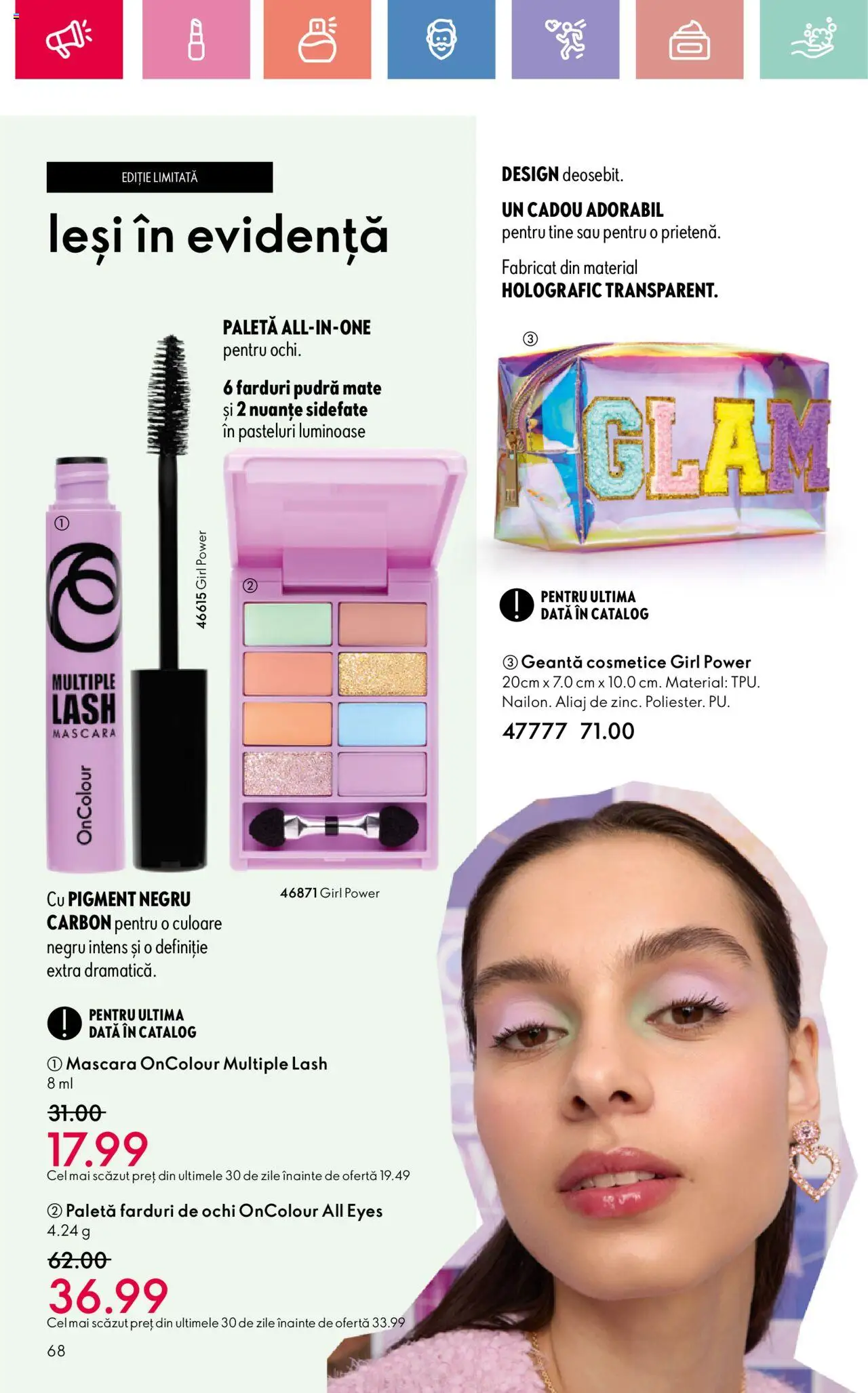 Catalog Oriflame 20 August - 8 Septembrie 2025 | Pagina 68 | Produse: Geantă, Pudră, Mascara