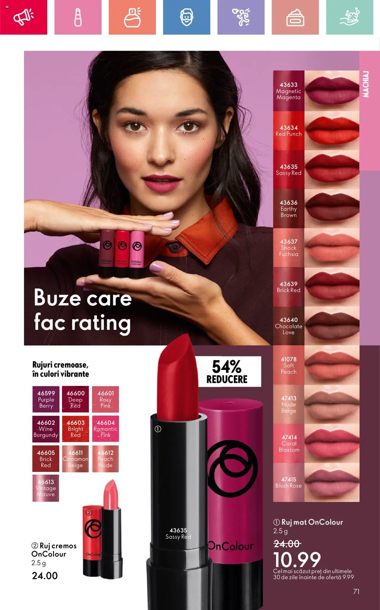 Catalog Oriflame 20 August - 8 Septembrie 2025 | Pagina 71 | Produse: Machiaj, Blush, Ruj