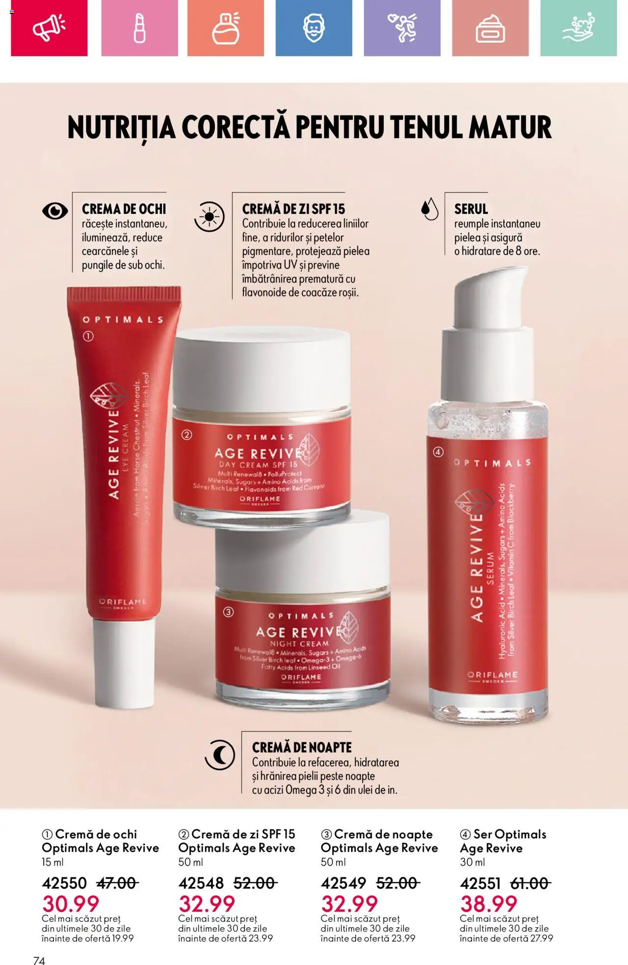 Catalog Oriflame 20 August - 8 Septembrie 2025 | Pagina 74 | Produse: Serum, Chaussures de ski, Cremă, Ulei