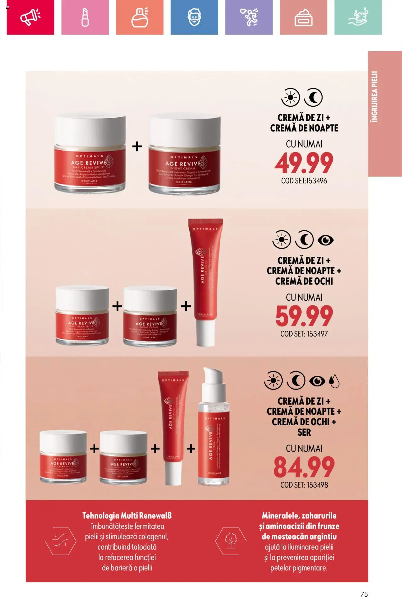 Catalog Oriflame 20 August - 8 Septembrie 2025 | Pagina 75 | Produse: Serum, Cremă de zi, Cremă de noapte, Cremă