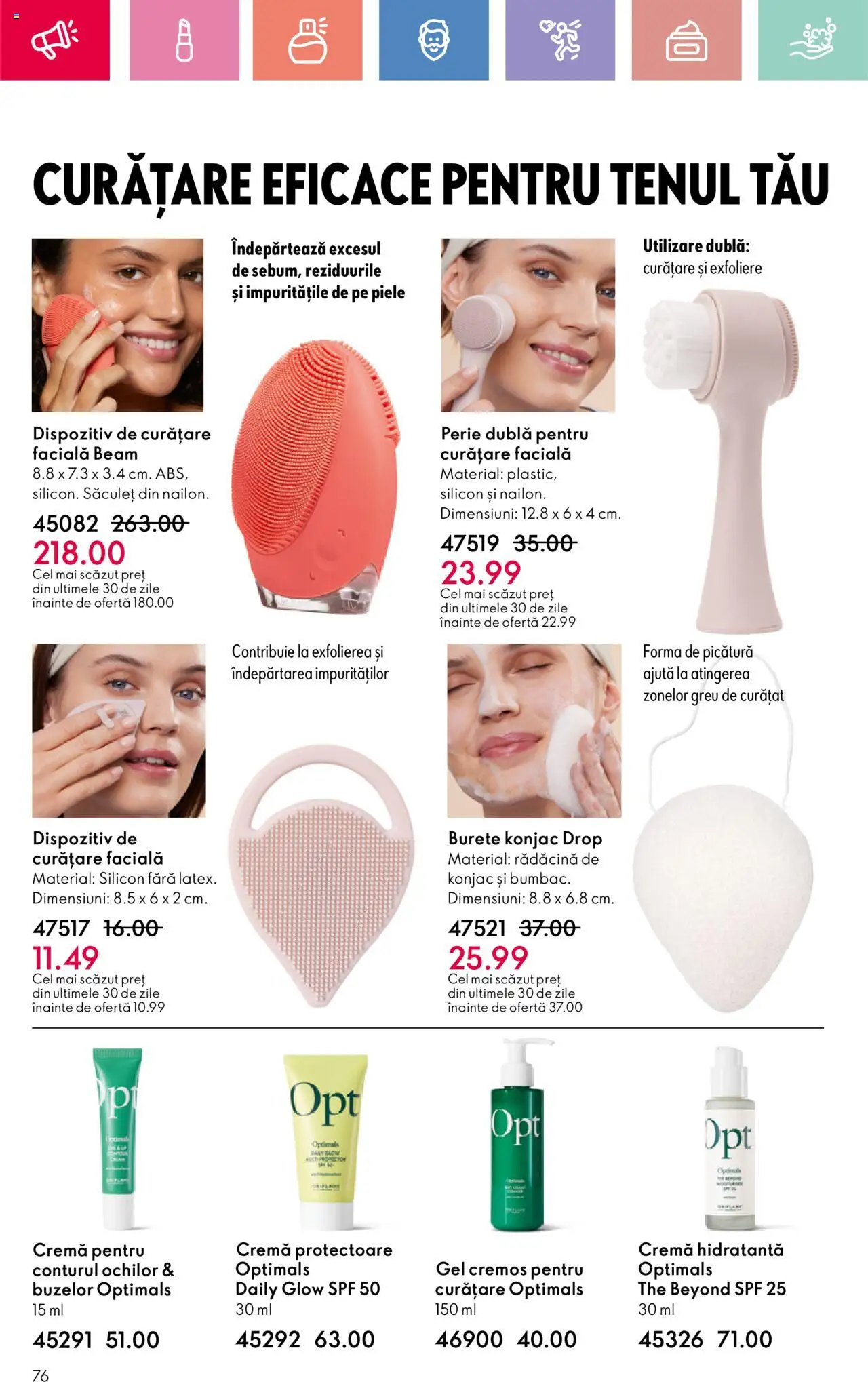 Catalog Oriflame 20 August - 8 Septembrie 2025 | Pagina 76 | Produse: Arapsaçı, Perie, Burete, Cremă