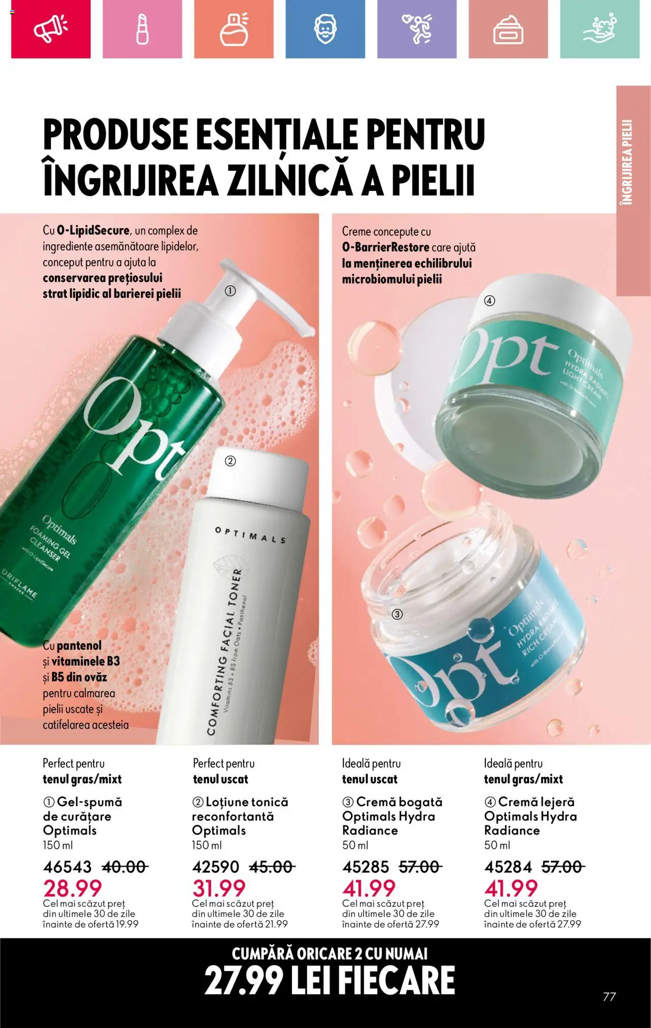 Catalog Oriflame 20 August - 8 Septembrie 2025 | Pagina 77 | Produse: Loțiune tonică, Toner, Cremă