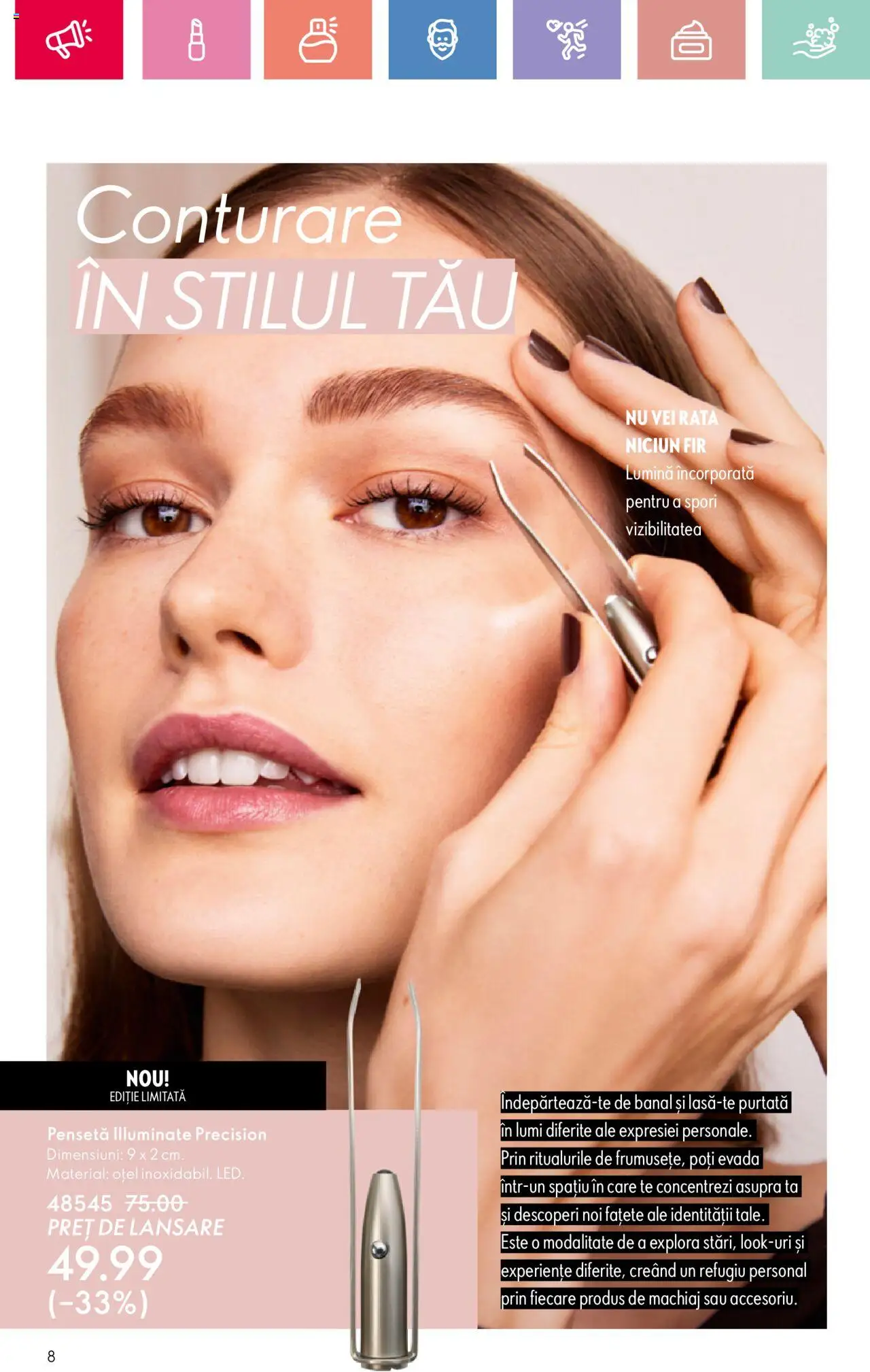 Catalog Oriflame 20 August - 8 Septembrie 2025 | Pagina 8 | Produse: Tavuk suyu, Pensetă, Machiaj, Rață