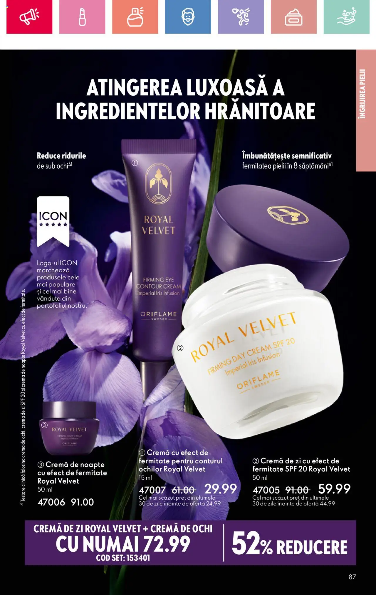 Catalog Oriflame 20 August - 8 Septembrie 2025 | Pagina 87 | Produse: Cremă de zi, Cremă de noapte, Cremă