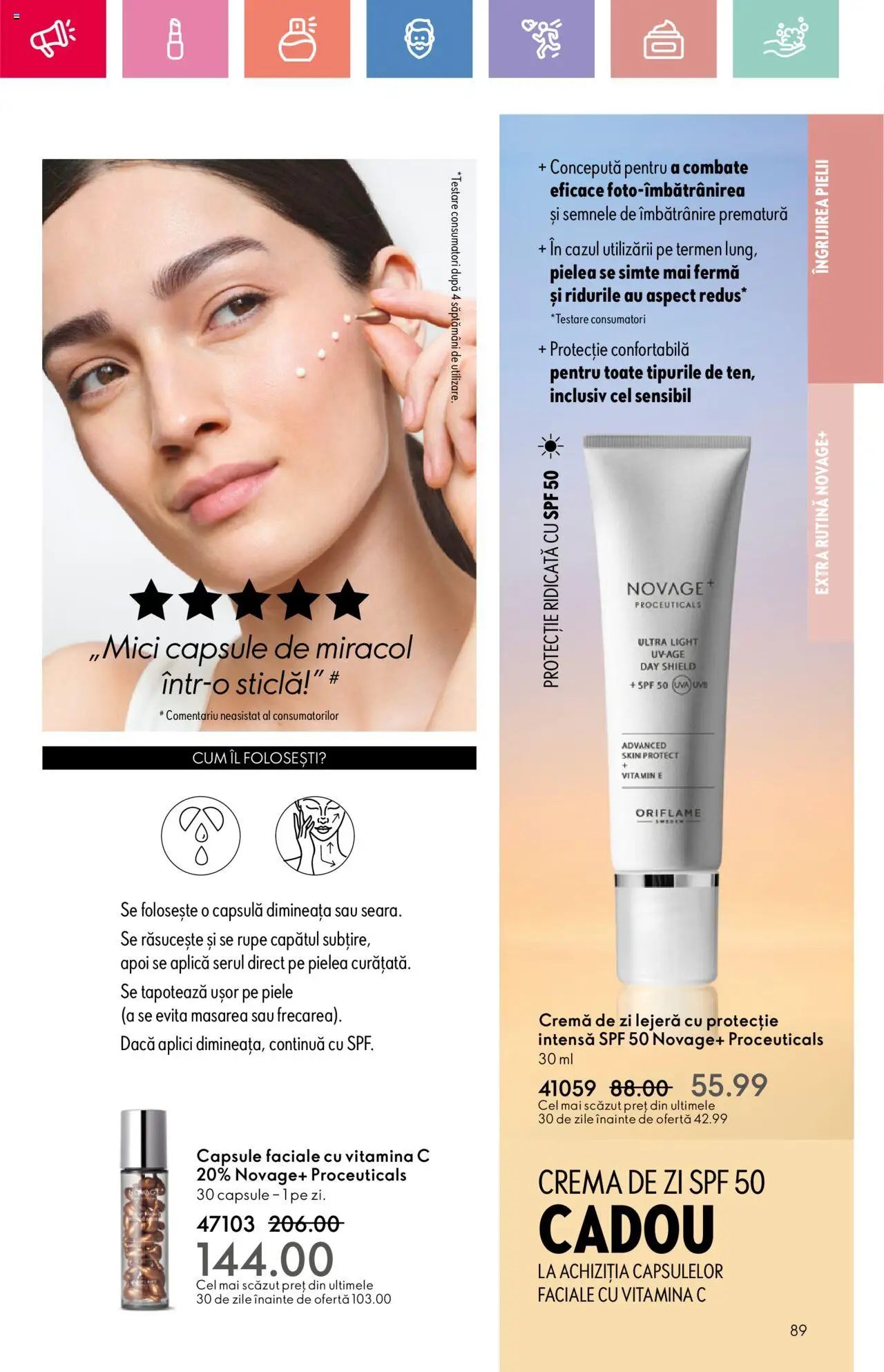 Catalog Oriflame 20 August - 8 Septembrie 2025 | Pagina 89 | Produse: Cremă de zi, Cremă