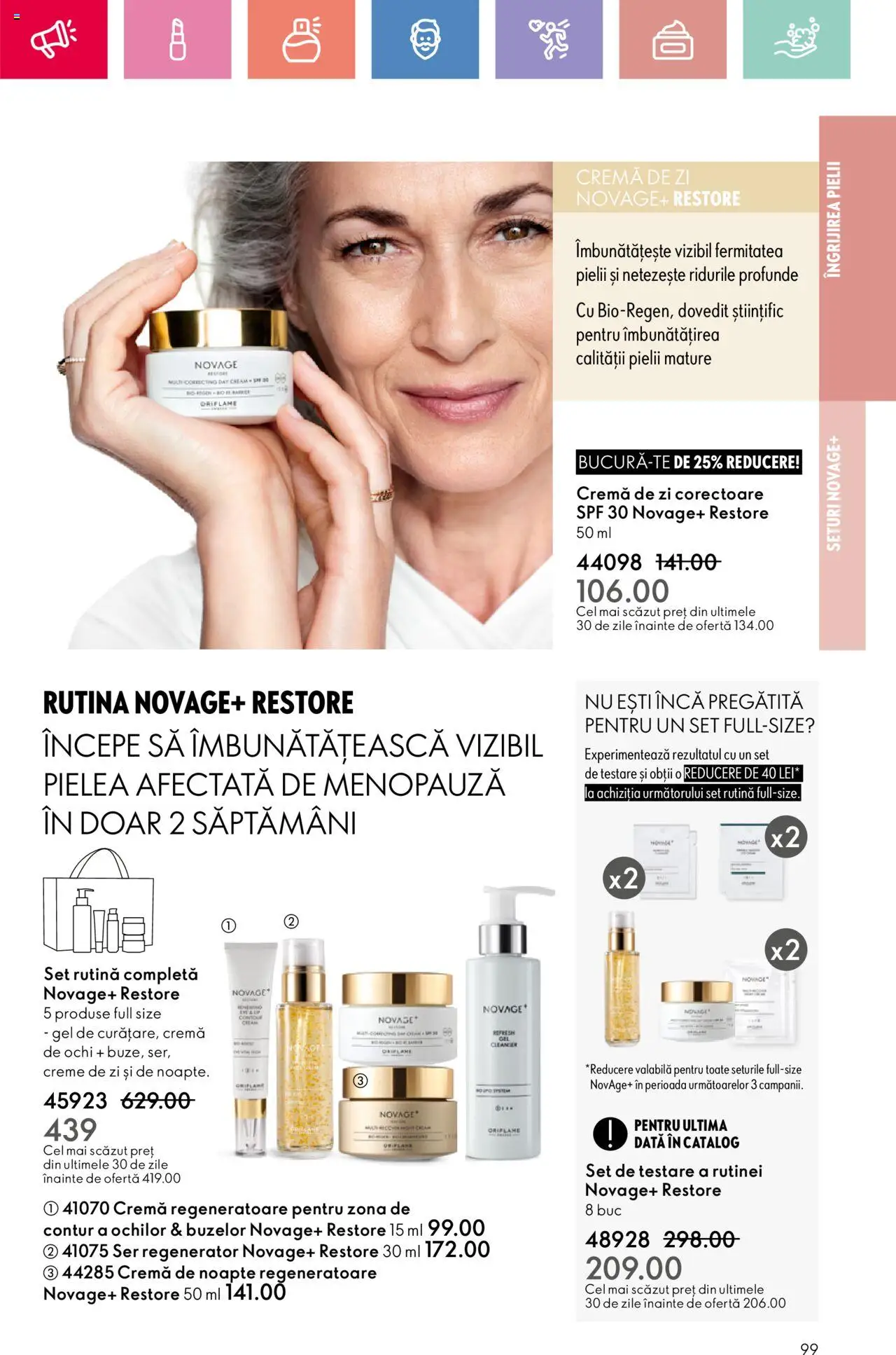 Catalog Oriflame 20 August - 8 Septembrie 2025 | Pagina 99 | Produse: Cremă de zi, Cremă de noapte, Cremă