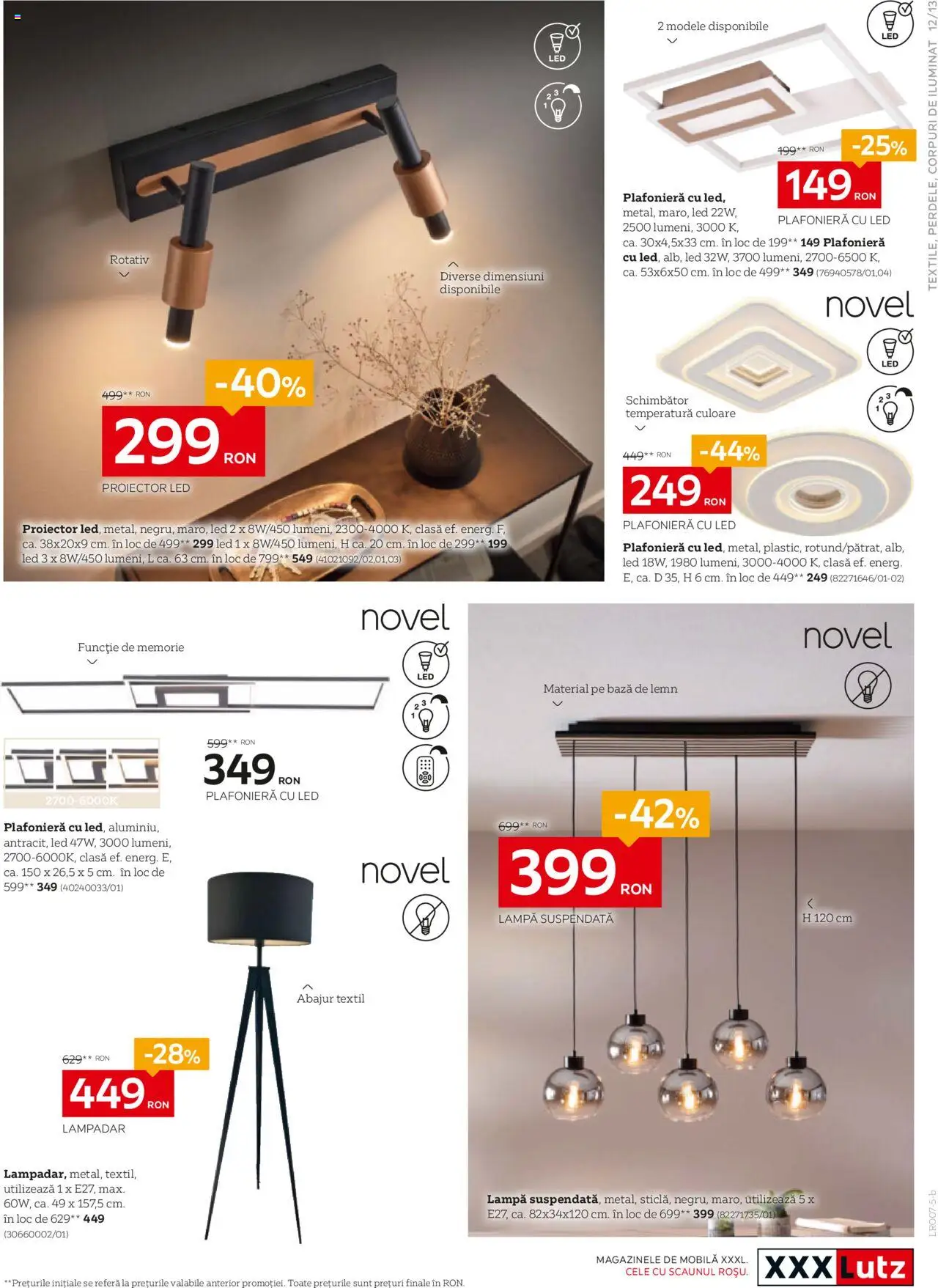 Catalog XXXLutz 14 - 26 Iulie 2025 | Pagina 13 | Produse: Memorie, Plafonieră, Babak, Lampă