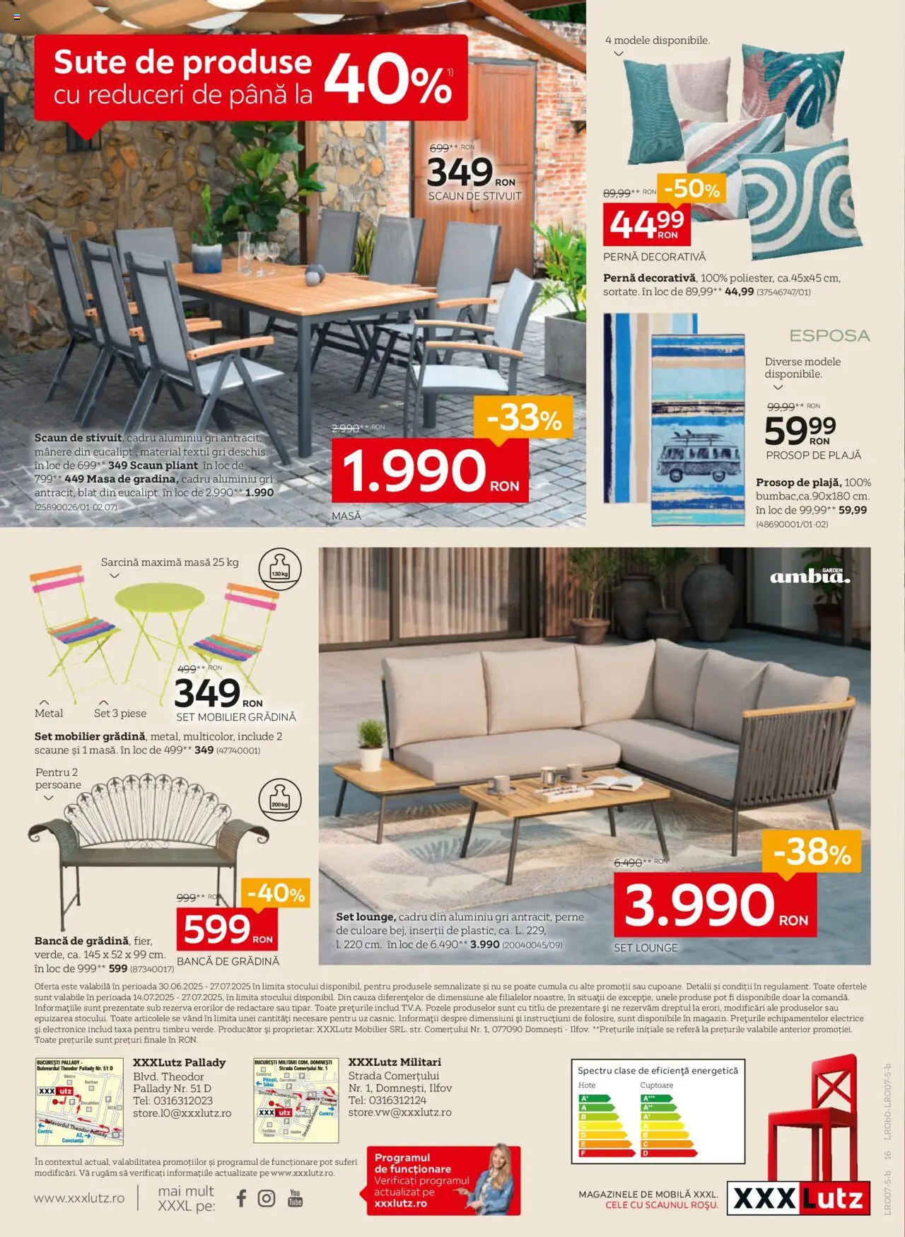Catalog XXXLutz 14 - 26 Iulie 2025 | Pagina 16 | Produse: Pernă, Masă, Scaun, Bancă