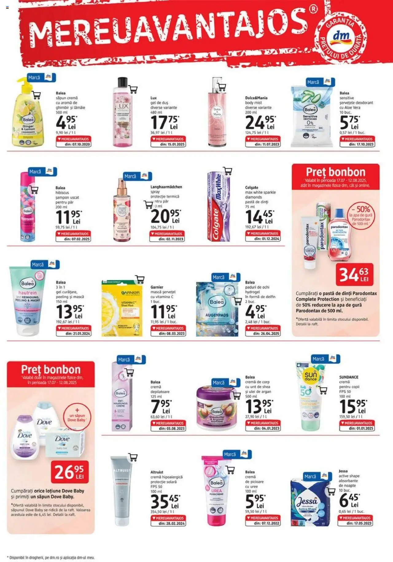 Catalog DM Drogerie Markt 17 Iulie - 11 August 2025 | Pagina 2 | Produse: Unt, Ulei, Cremă de corp, Absorbante