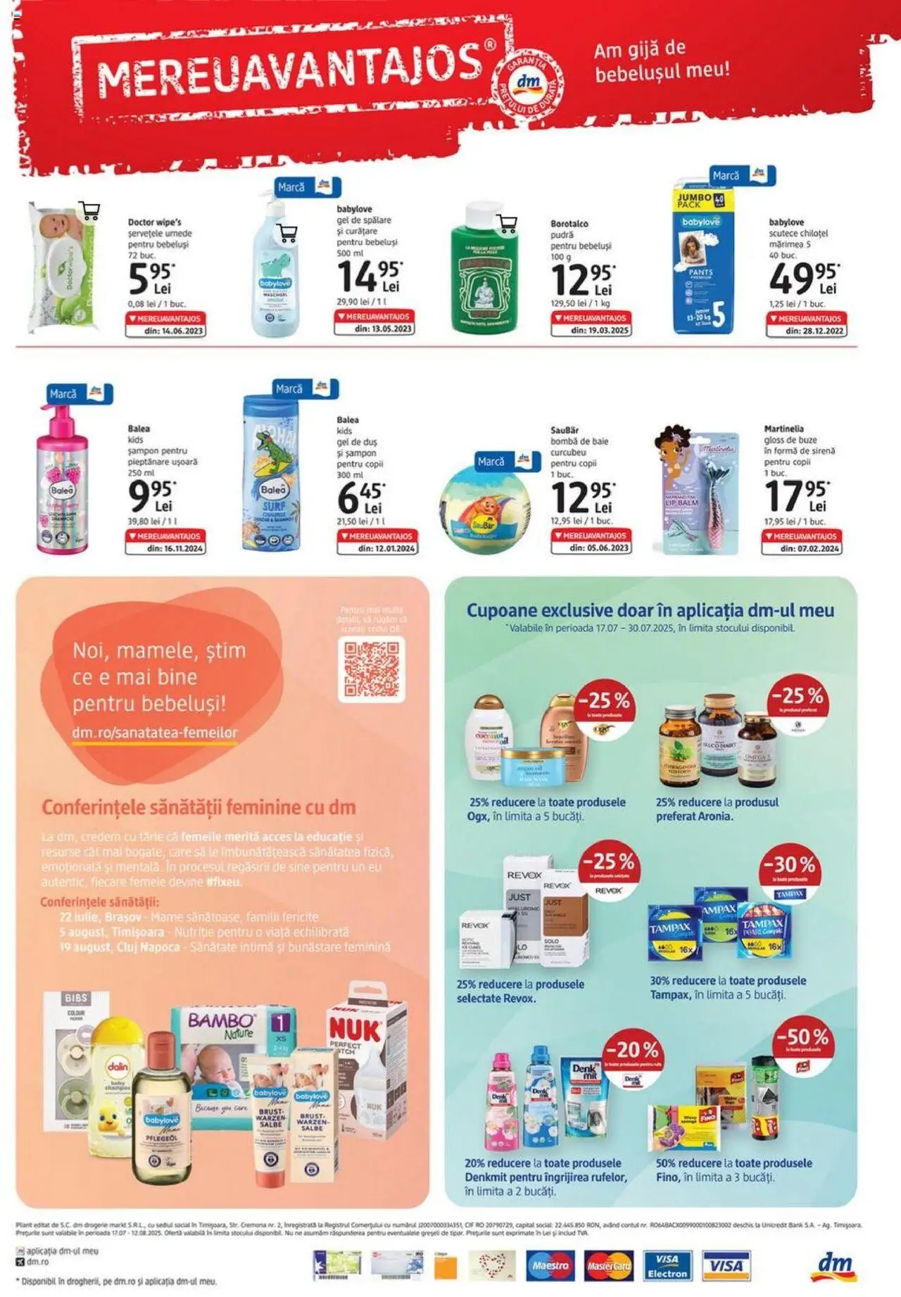 Catalog DM Drogerie Markt 17 Iulie - 11 August 2025 | Pagina 4 | Produse: Duș, Șampon, Șervețele umede, Scutece