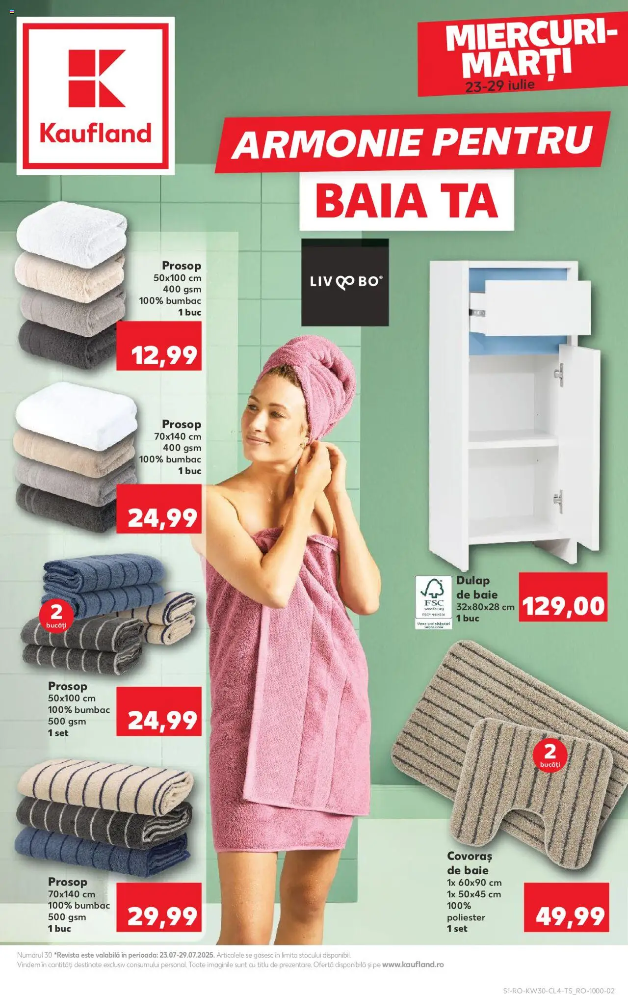 Catalog Kaufland 23 - 28 Iulie 2025 | Pagina 1 | Produse: Covoraș de baie