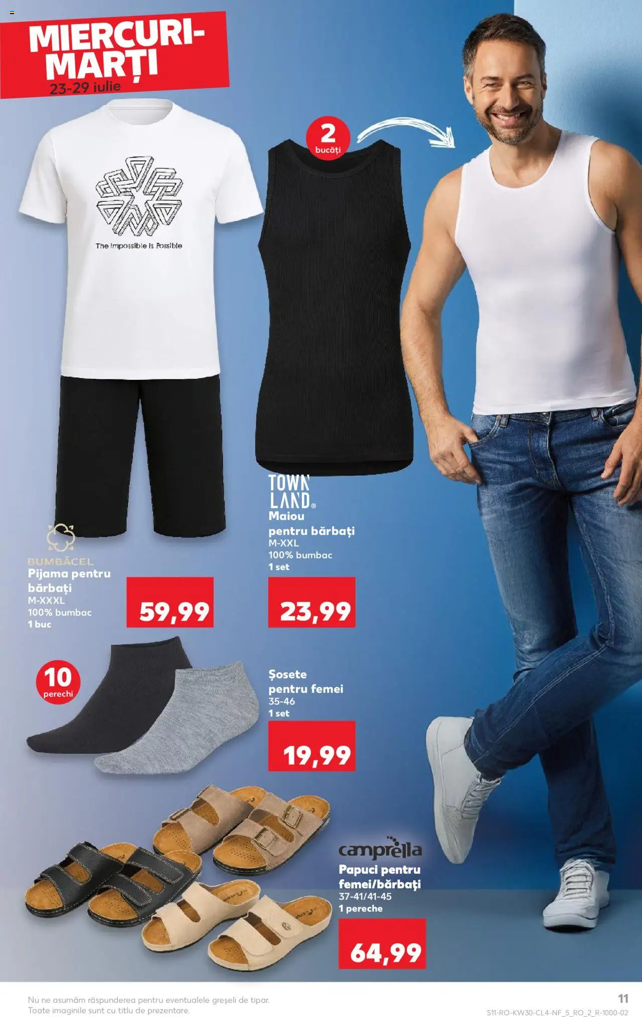 Catalog Kaufland 23 - 28 Iulie 2025 | Pagina 11 | Produse: Top, Maiou, Șosete, Papuci