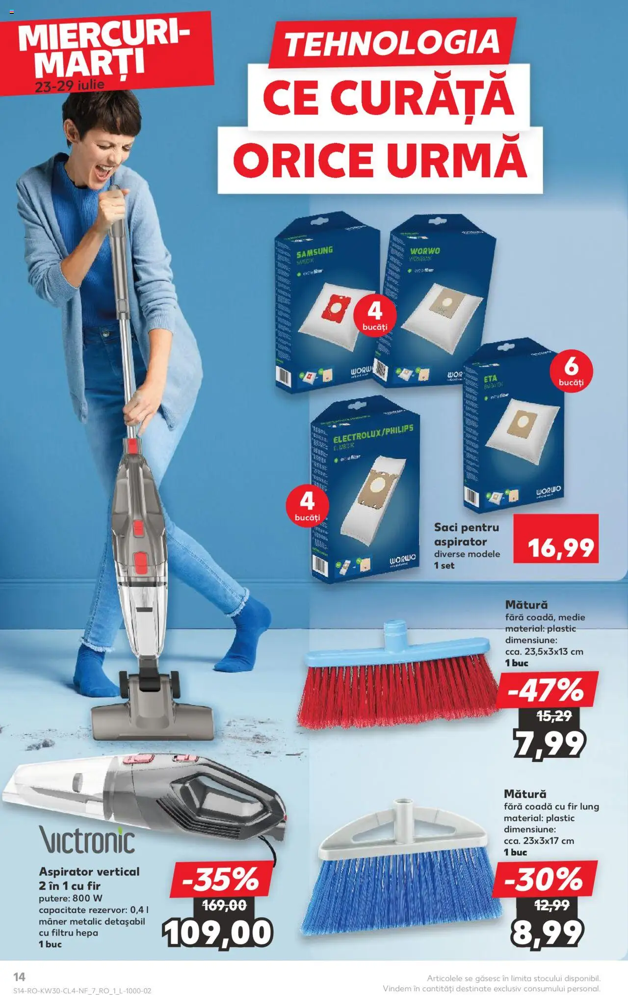 Catalog Kaufland 23 - 28 Iulie 2025 | Pagina 14 | Produse: Aspirator, Mătură, Mâner