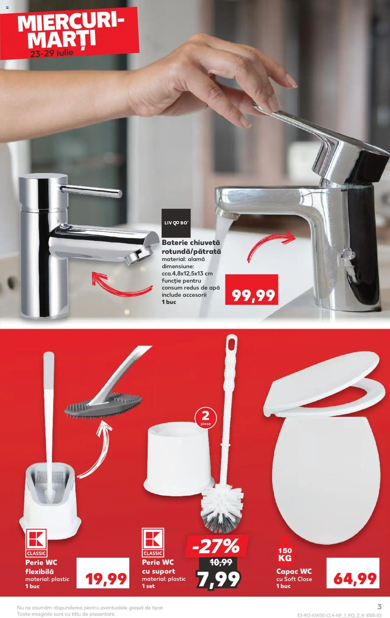 Catalog Kaufland 23 - 28 Iulie 2025 | Pagina 3 | Produse: Chiuvetă, Baterie, Perie, Apă