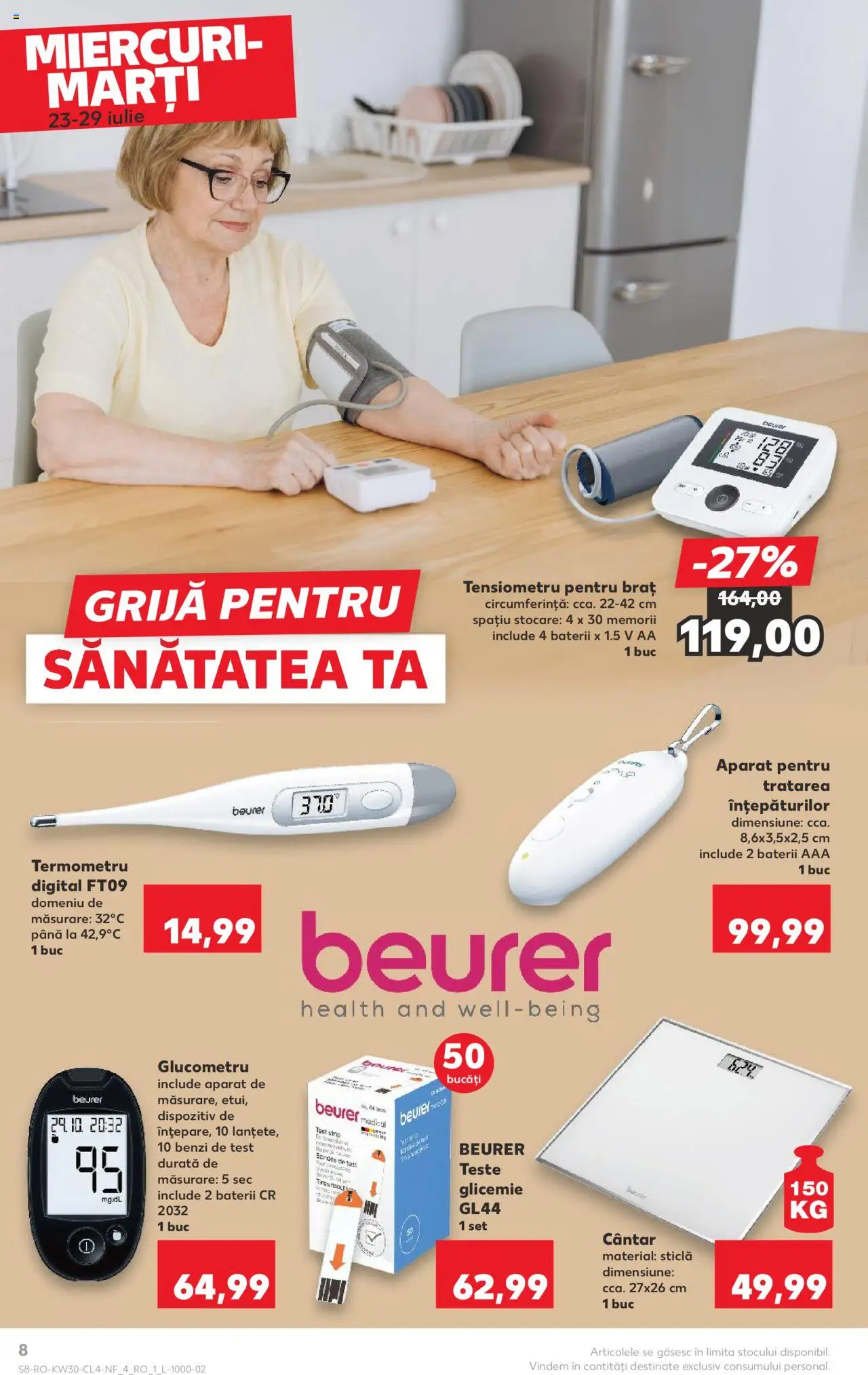 Catalog Kaufland 23 - 28 Iulie 2025 | Pagina 8 | Produse: Tensiometru, Monitor, Termometru, Baterii